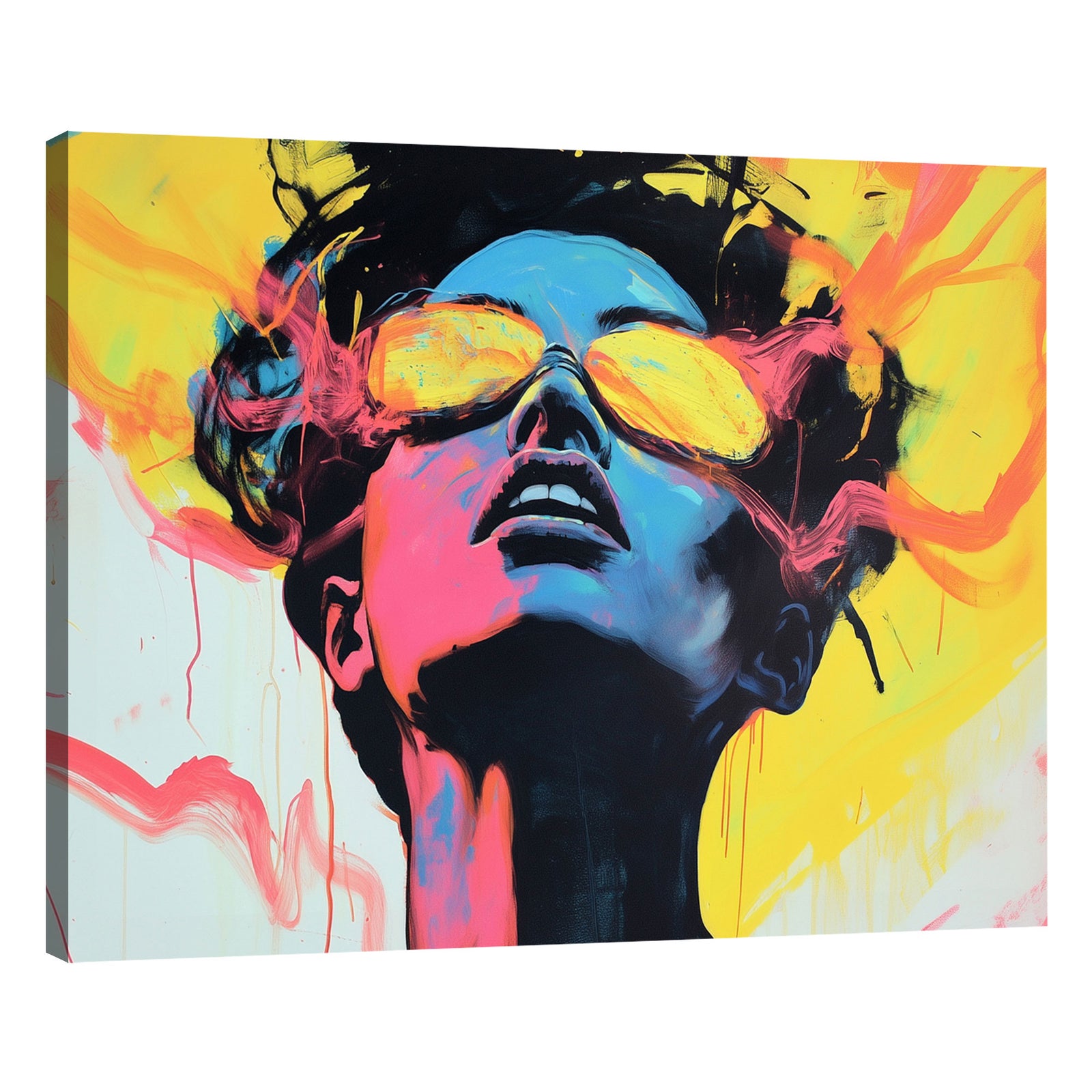 Pop Art Energetic Gaze Canvas Wall Art