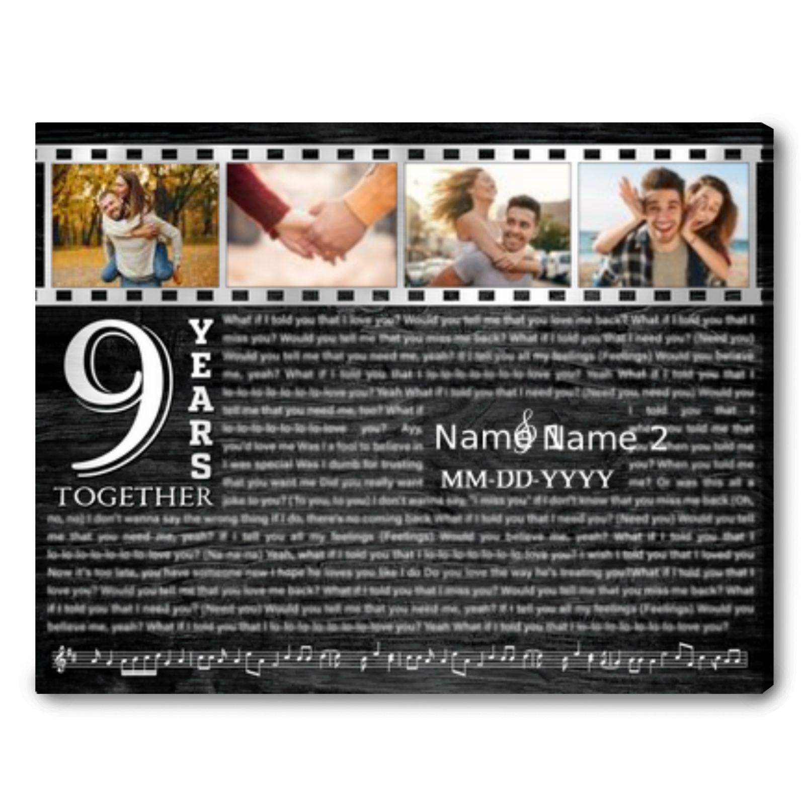 Personalized 9th Anniversary Gift For Him Wedding Anniversary Gift For Her Ideas
