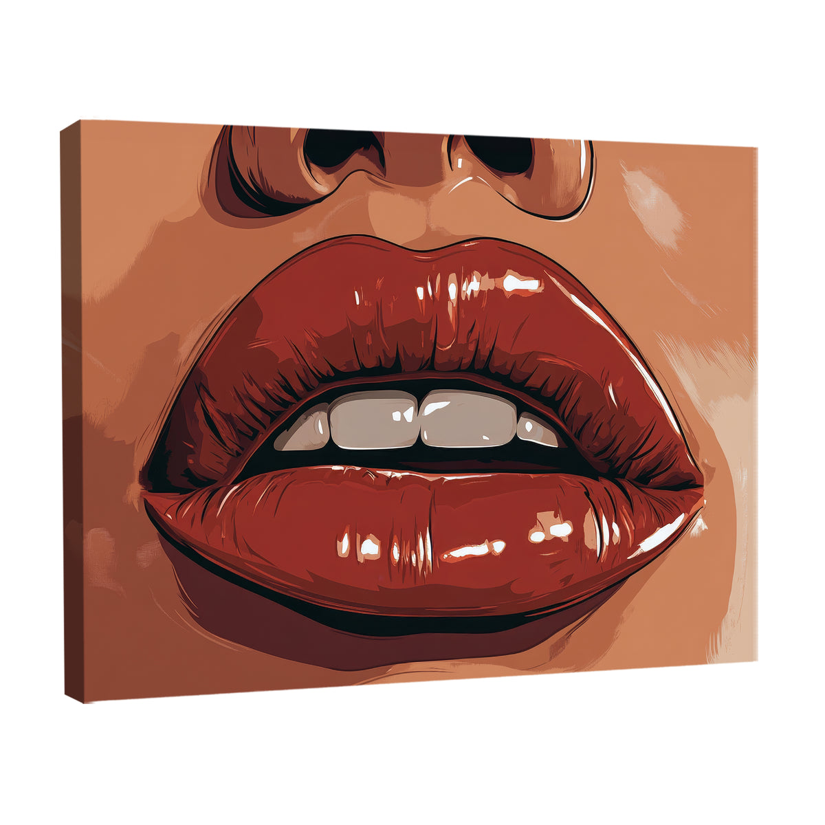 Glam Pop Lips Abstract Wall Art