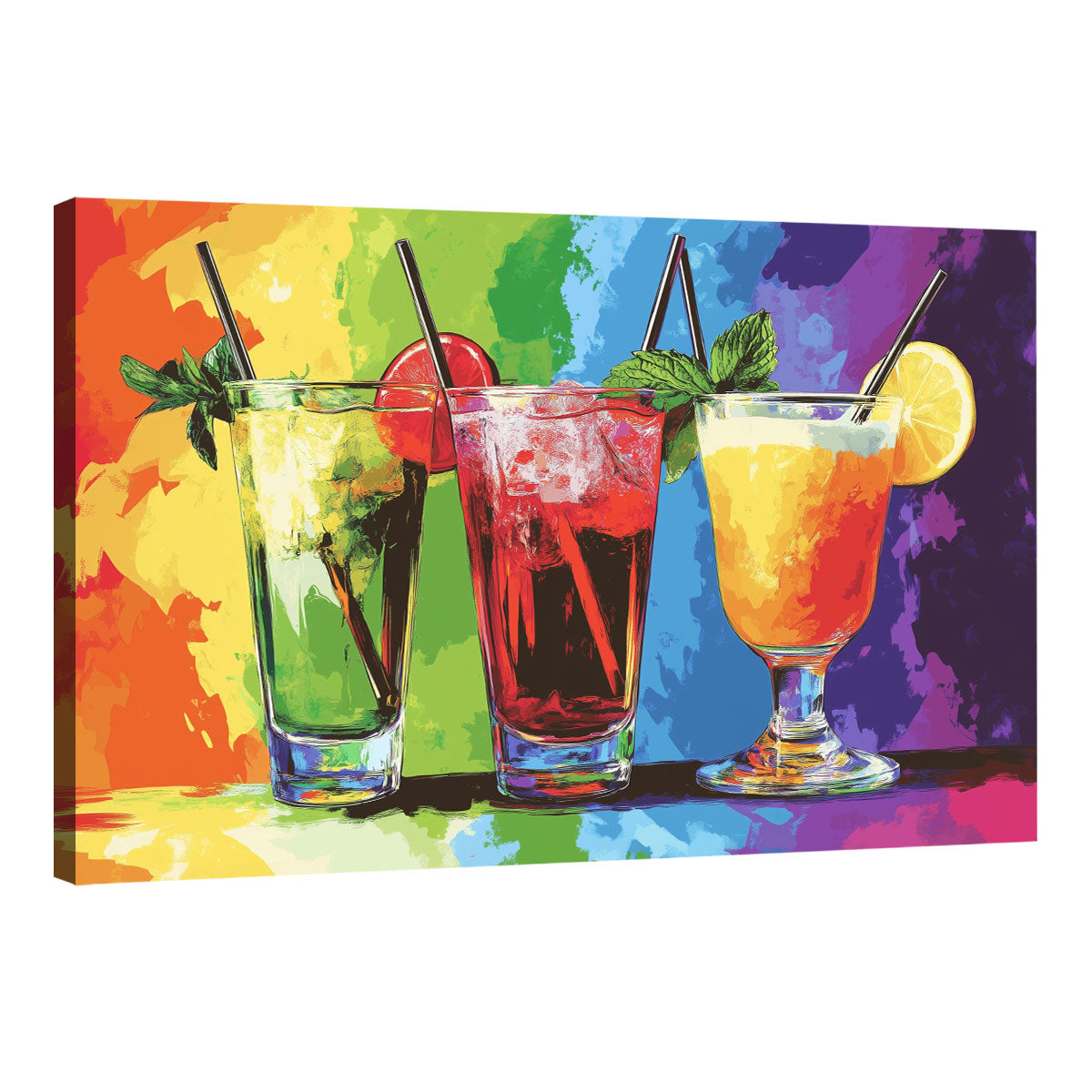 Pop Art Cocktails Party Canvas Print
