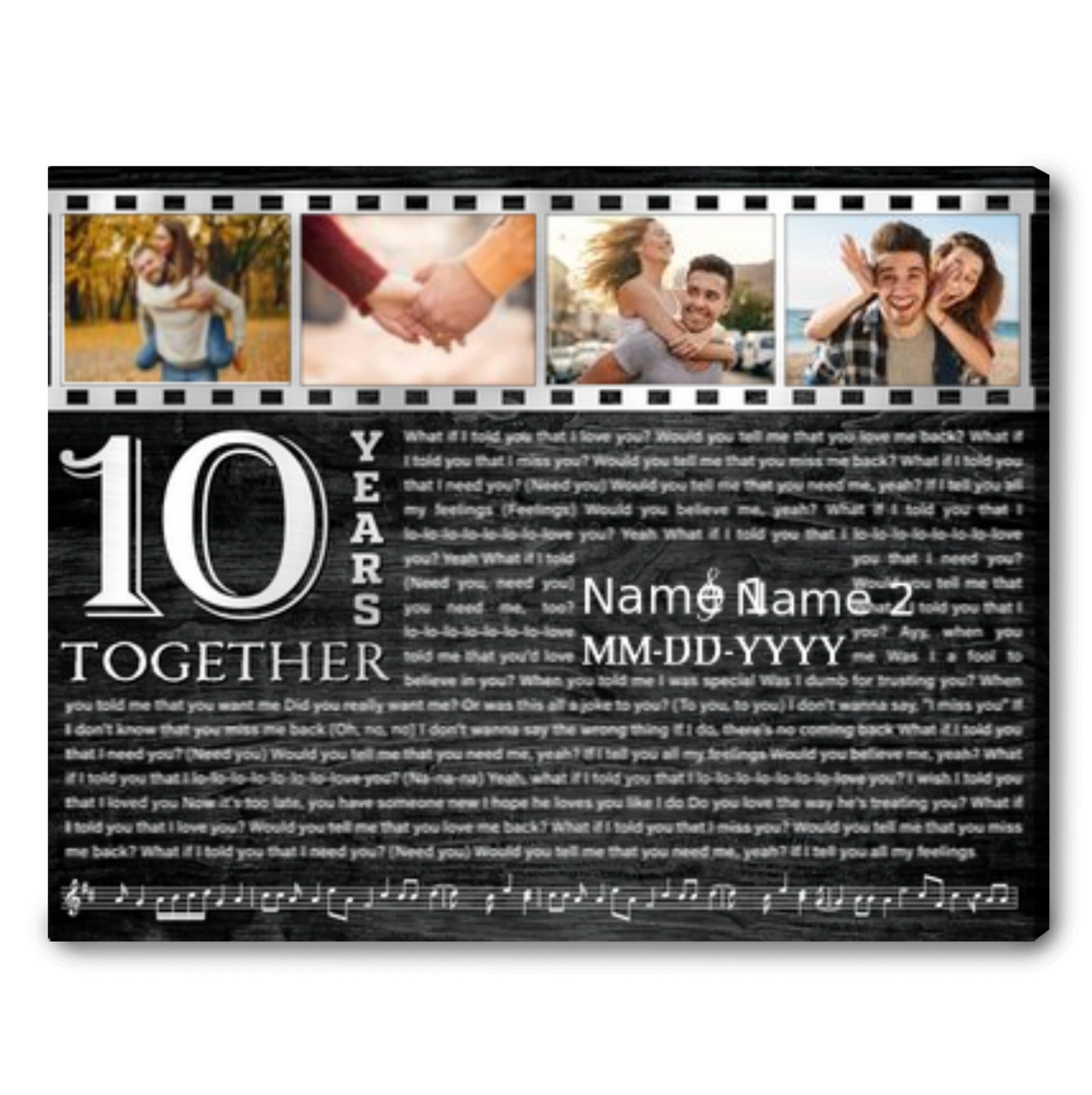 Personalized 10th Anniversary Gift For Him Wedding Anniversary Gift For Her Ideas