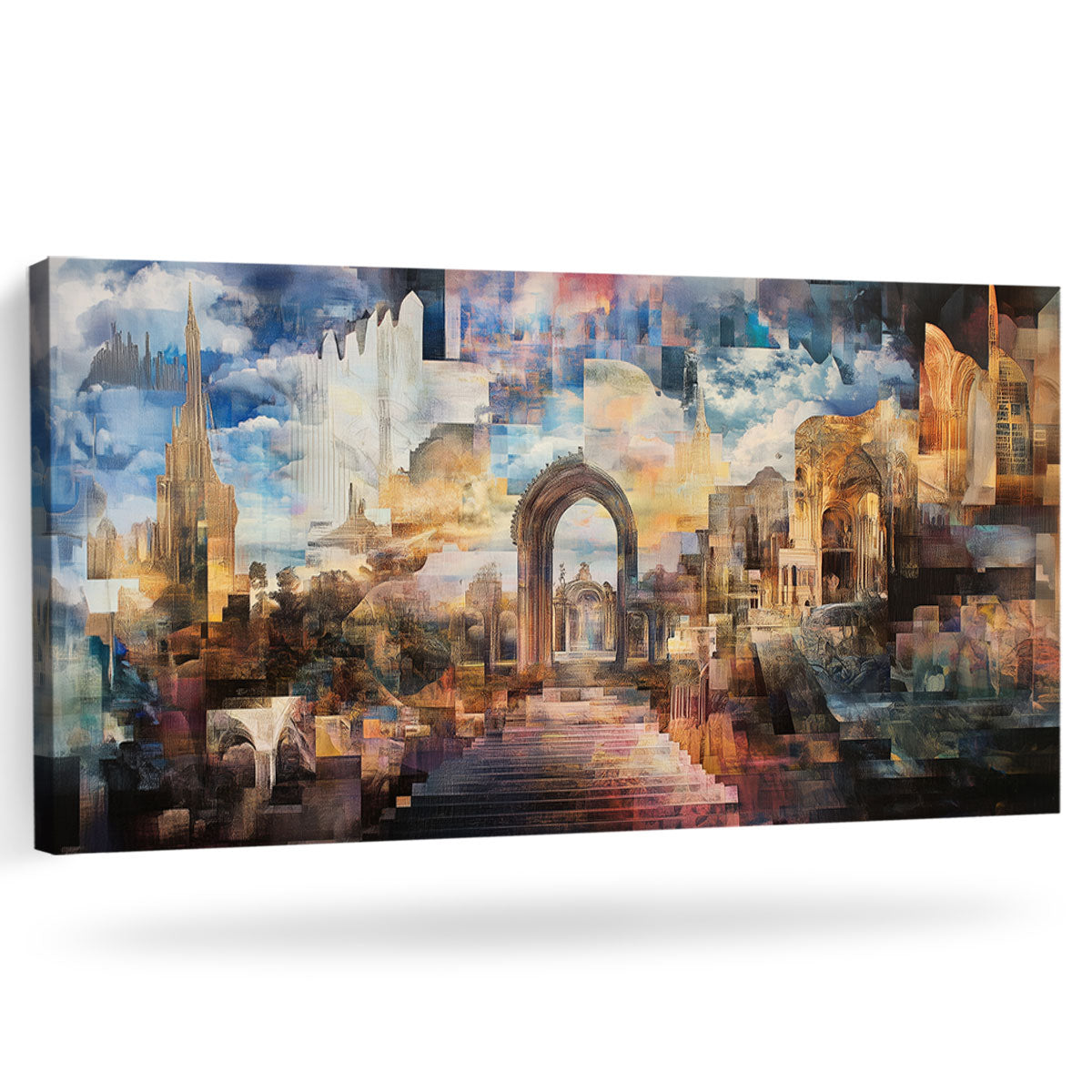 Surreal Architecture Abstract Canvas Wall Art for Living Room