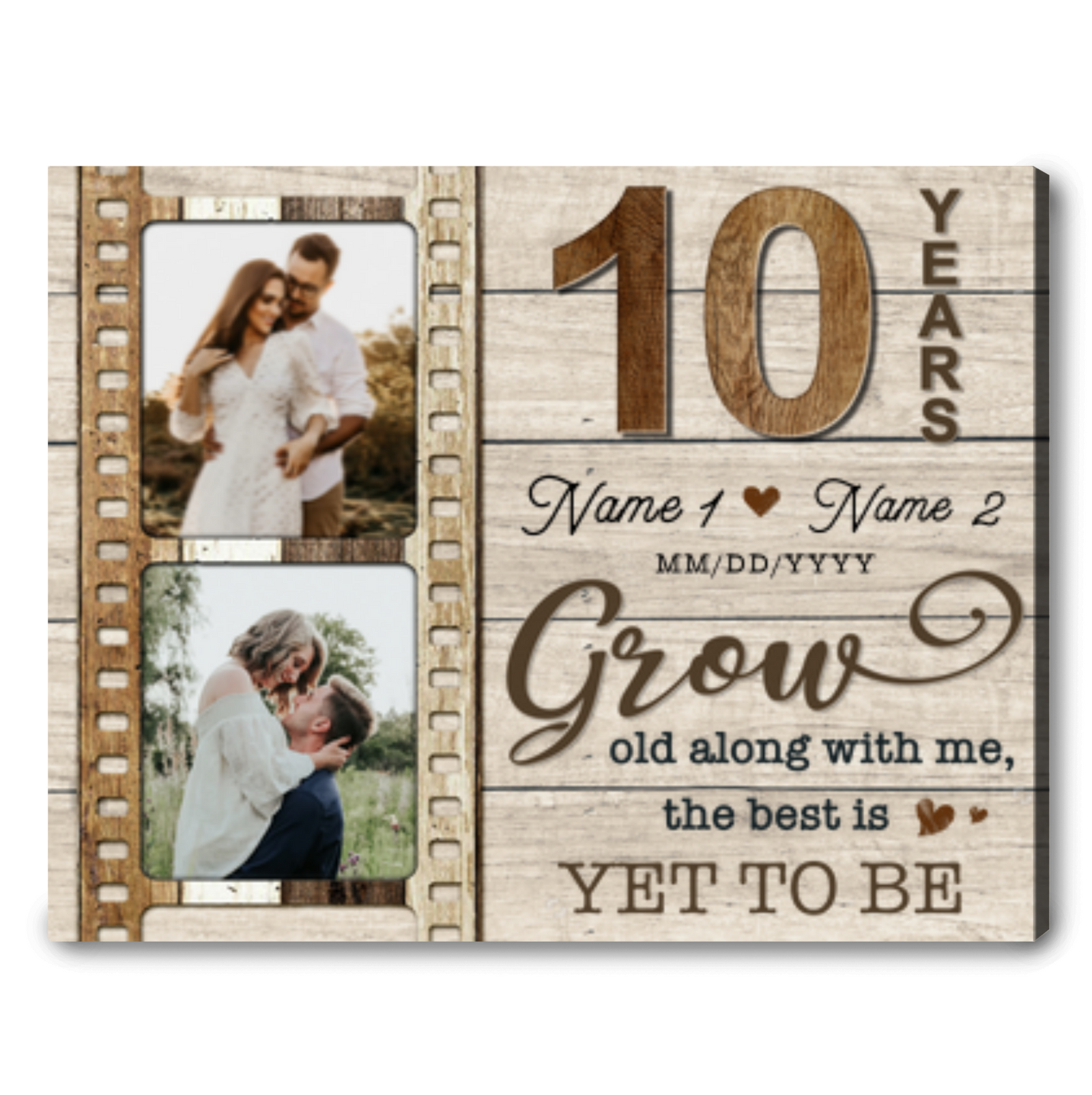 Best 10th Wedding Anniversary Gift Personalized 10th Anniversary Gift
