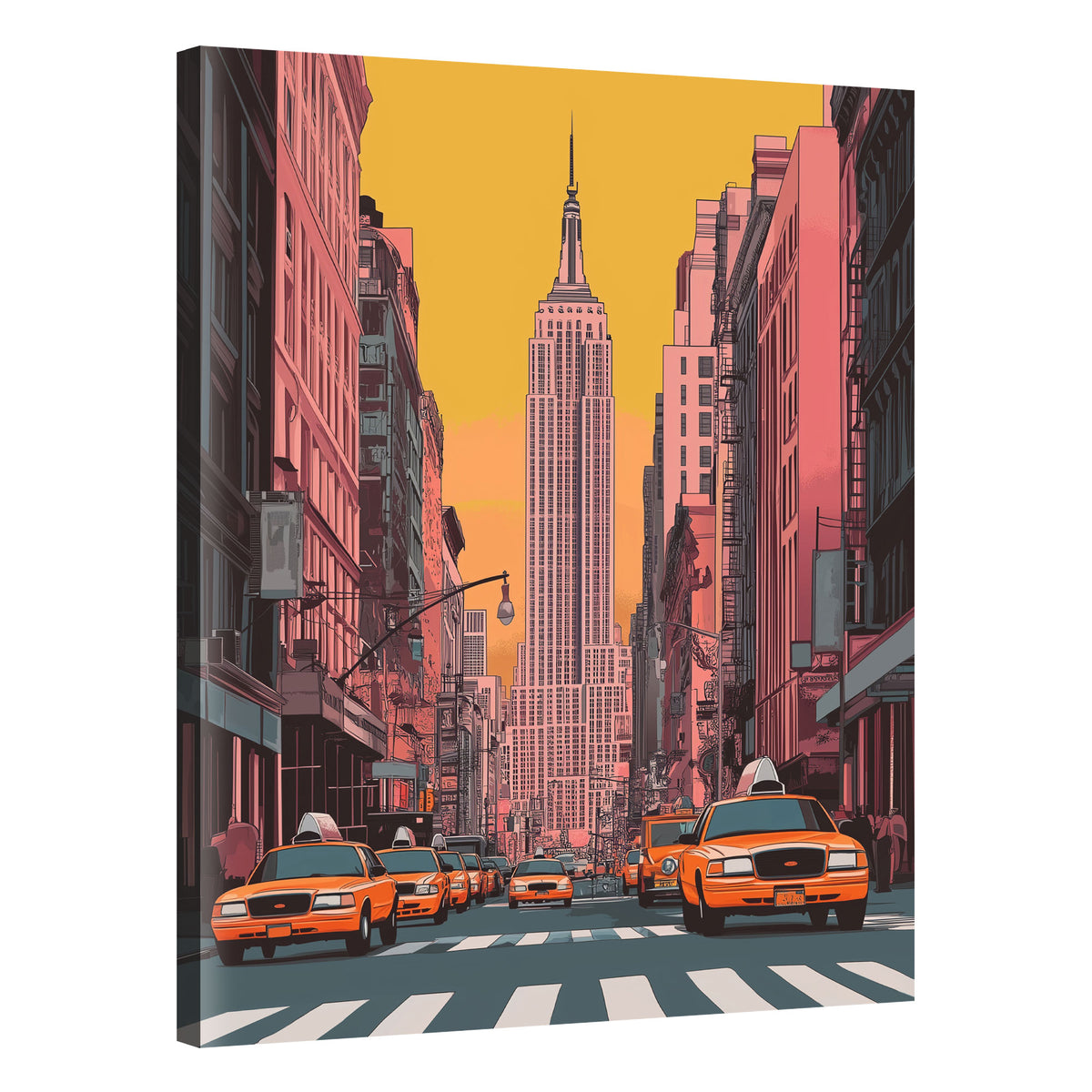 New York City Landmark Vintage Artwork