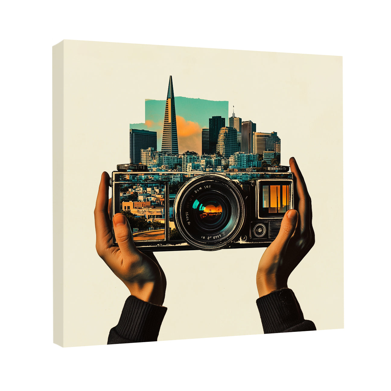 Retro Aesthetic Video Camera Canvas Vintage Wall Art