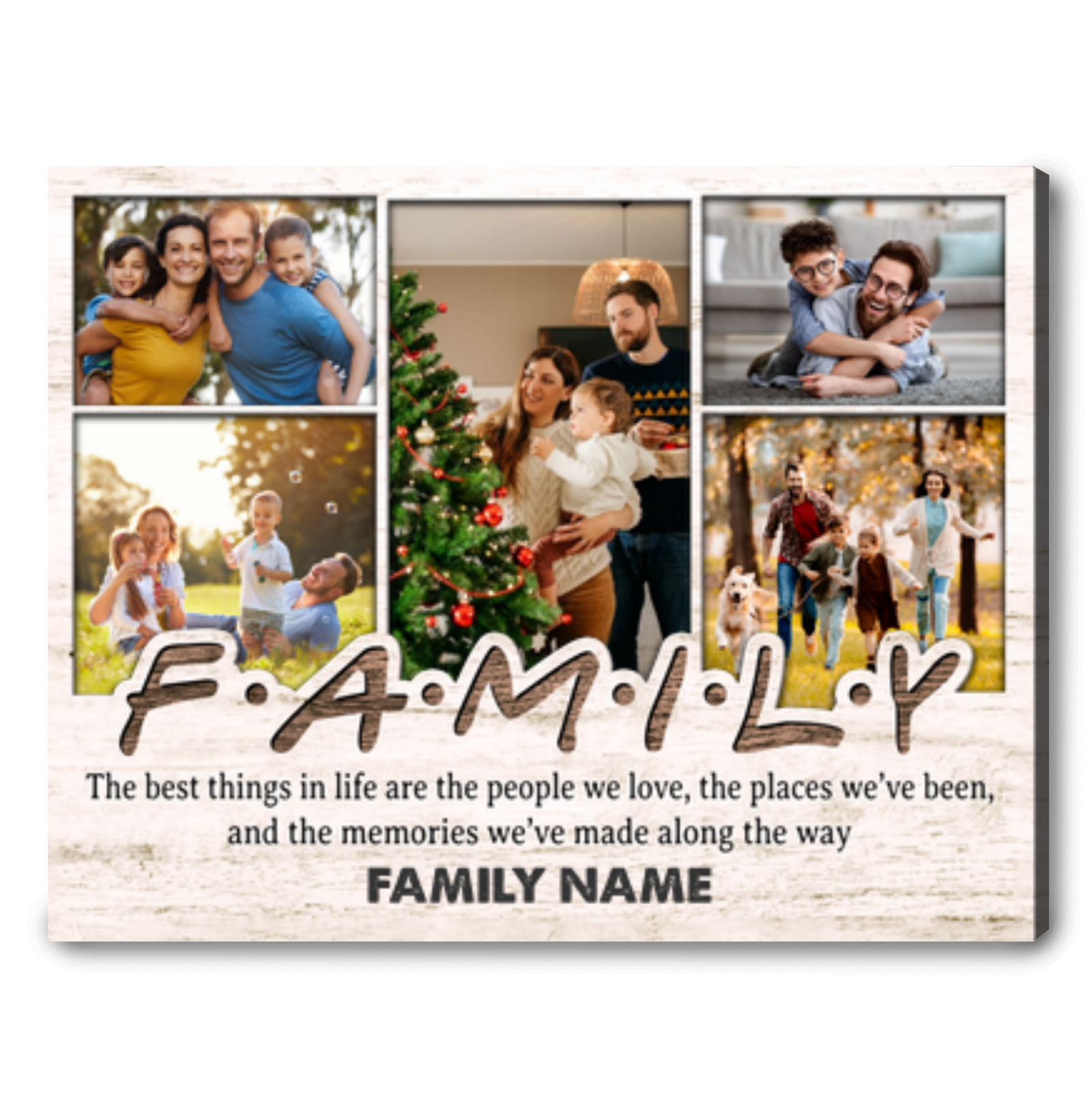 Custom Family Photo Collage Canvas Print Housewarming Gifts