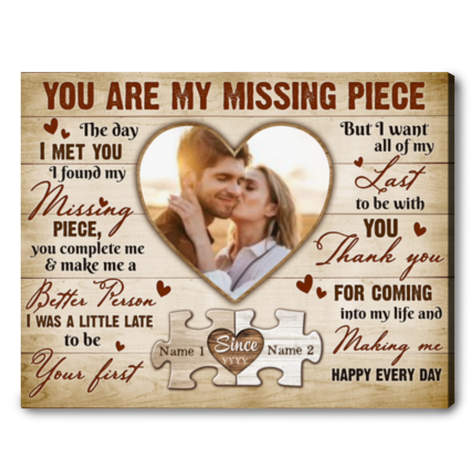Sentimental Gift For Couples Personalized Anniversary Gift For Him Her