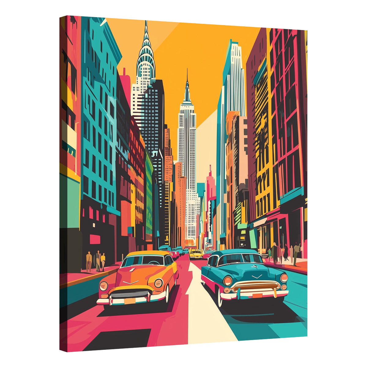Pop Art Urban Illustration Canvas Print