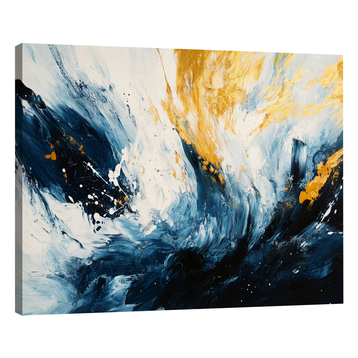 Dynamic Abstract Brushstrokes Modern Canvas Wall Ar