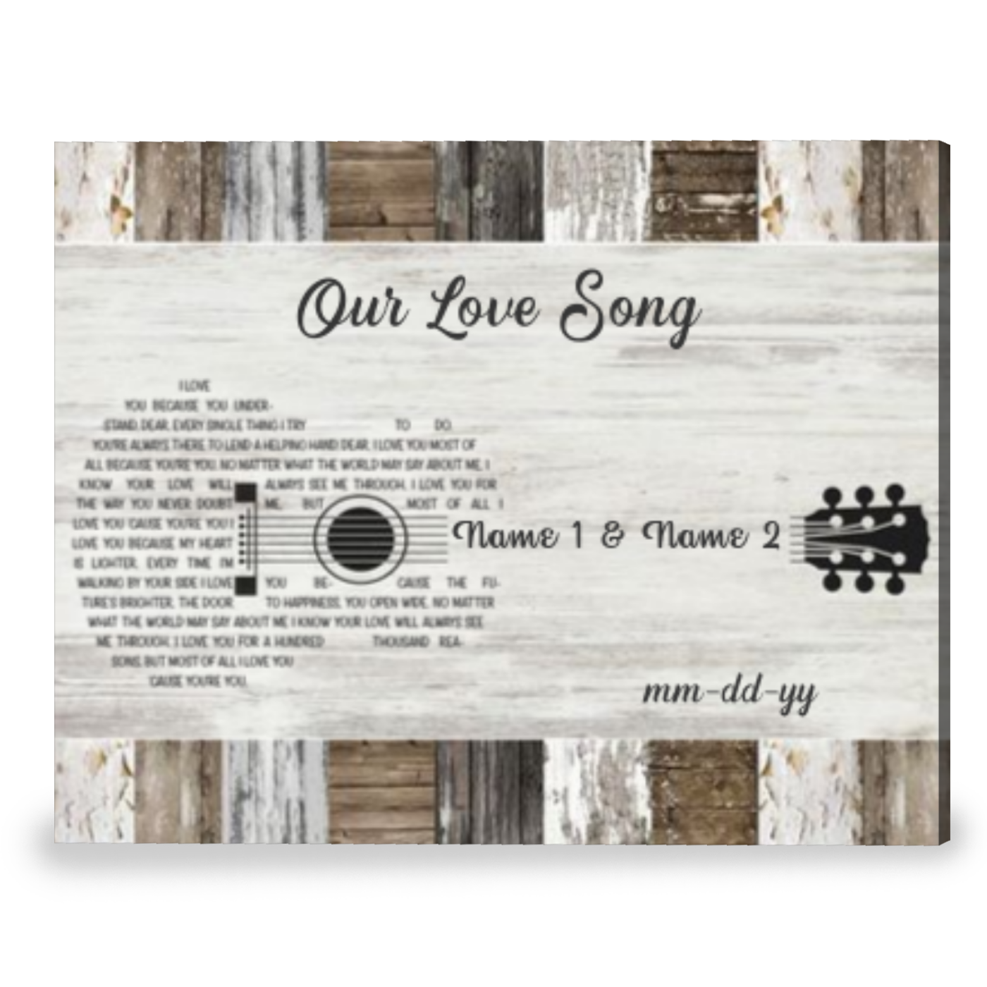 Unique Gift For Love Customized Lyrics Song Gift Music Wall Art