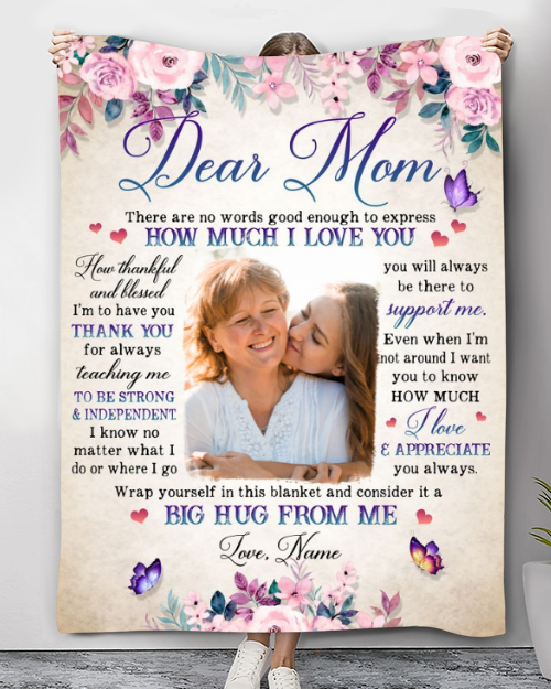 Christmas Gift For Mom From Daughter Personalized Blanket Gift For Mom