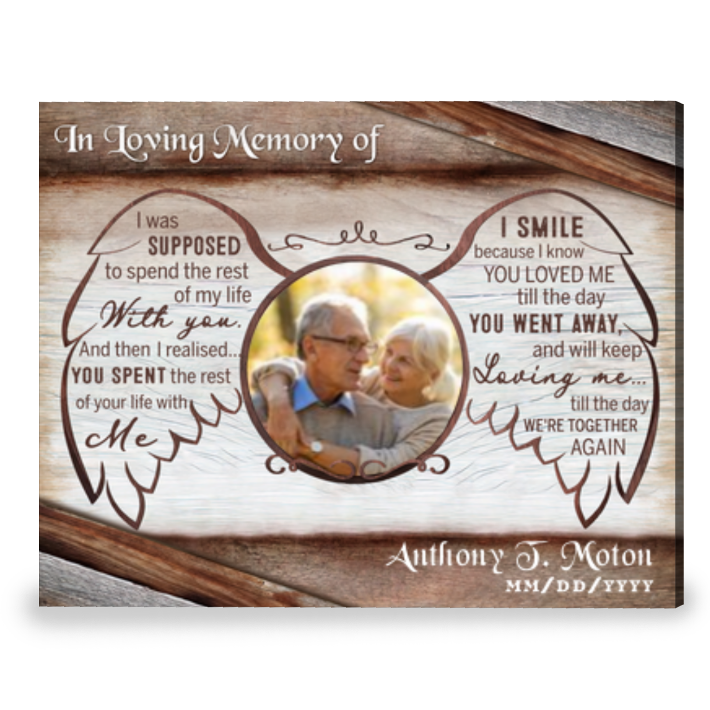 Custom Gift For Loss Of Loved One Keepsakes Frame Canvas Wall Art