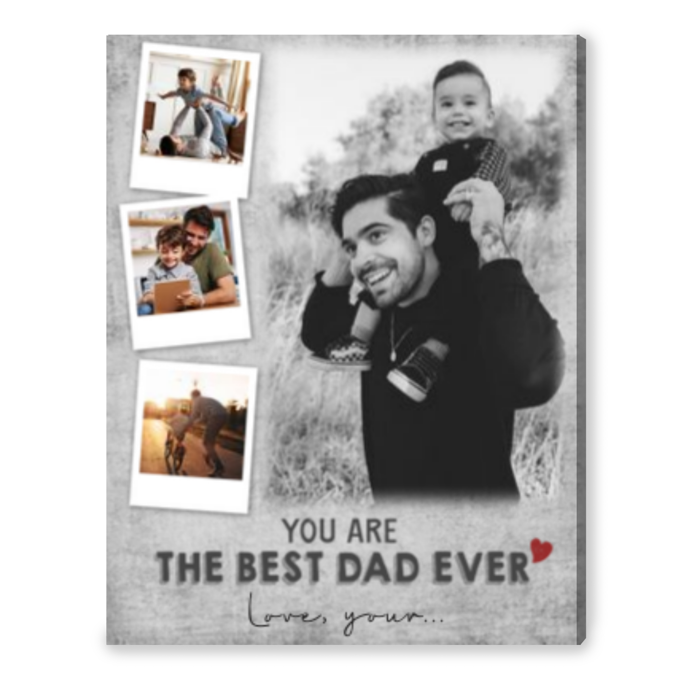 Custom Gift For Father's Day Photo Gift For Dad Canvas Wall Art