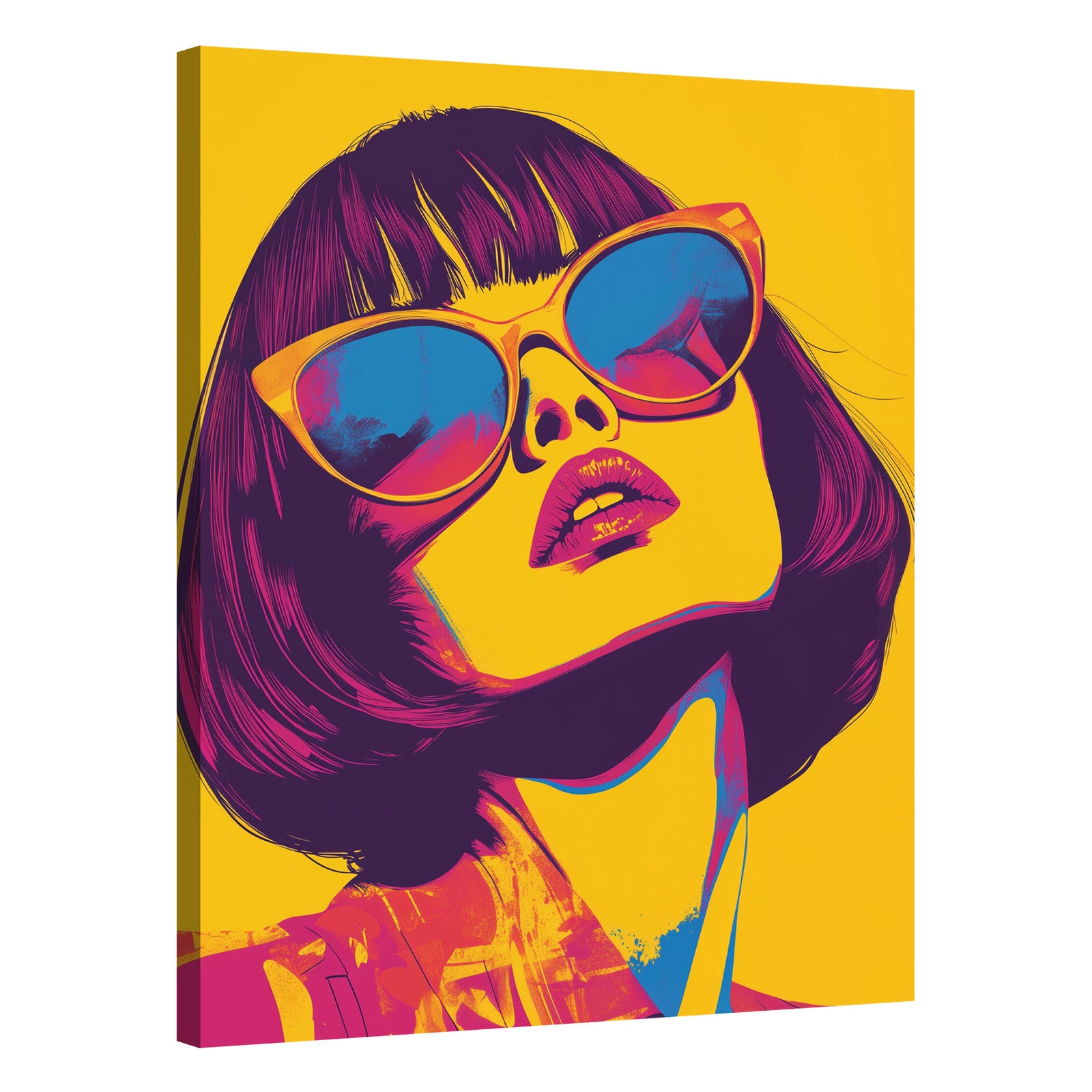 Pop Art Female Portrait Canvas Print