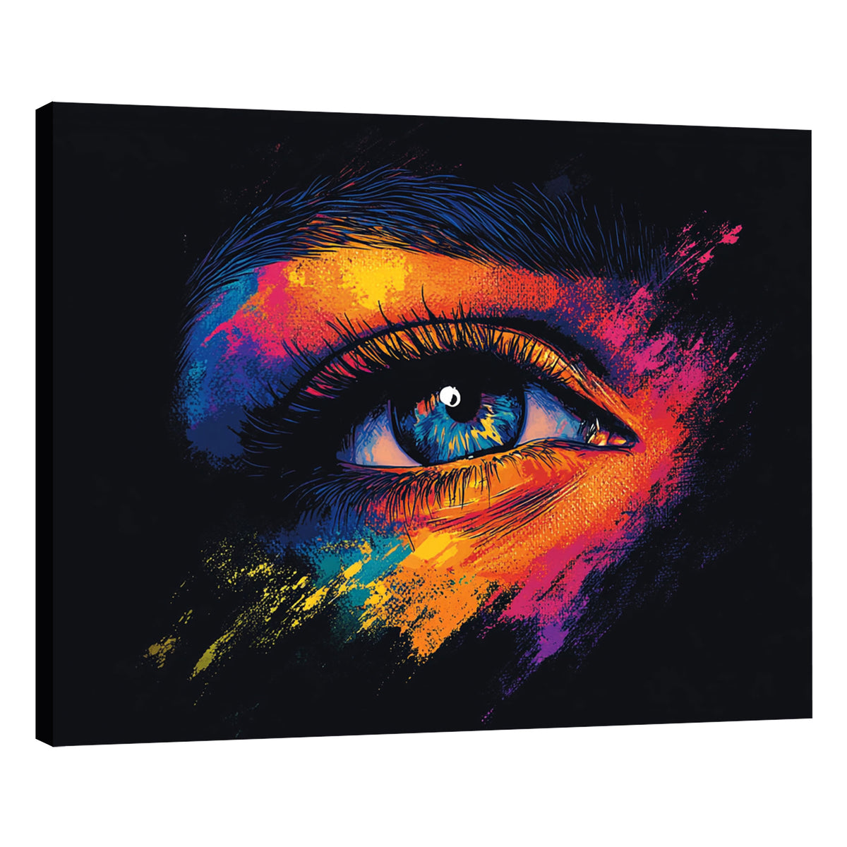 Pop Art Inner Gaze Eye Canvas Wall Art