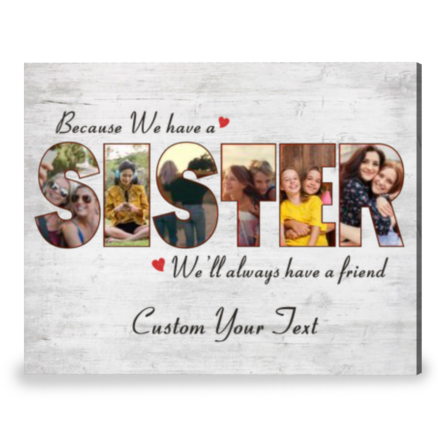Personalized Gift For Sister Thoughtful Sister Gift For Christmas Canvas Print