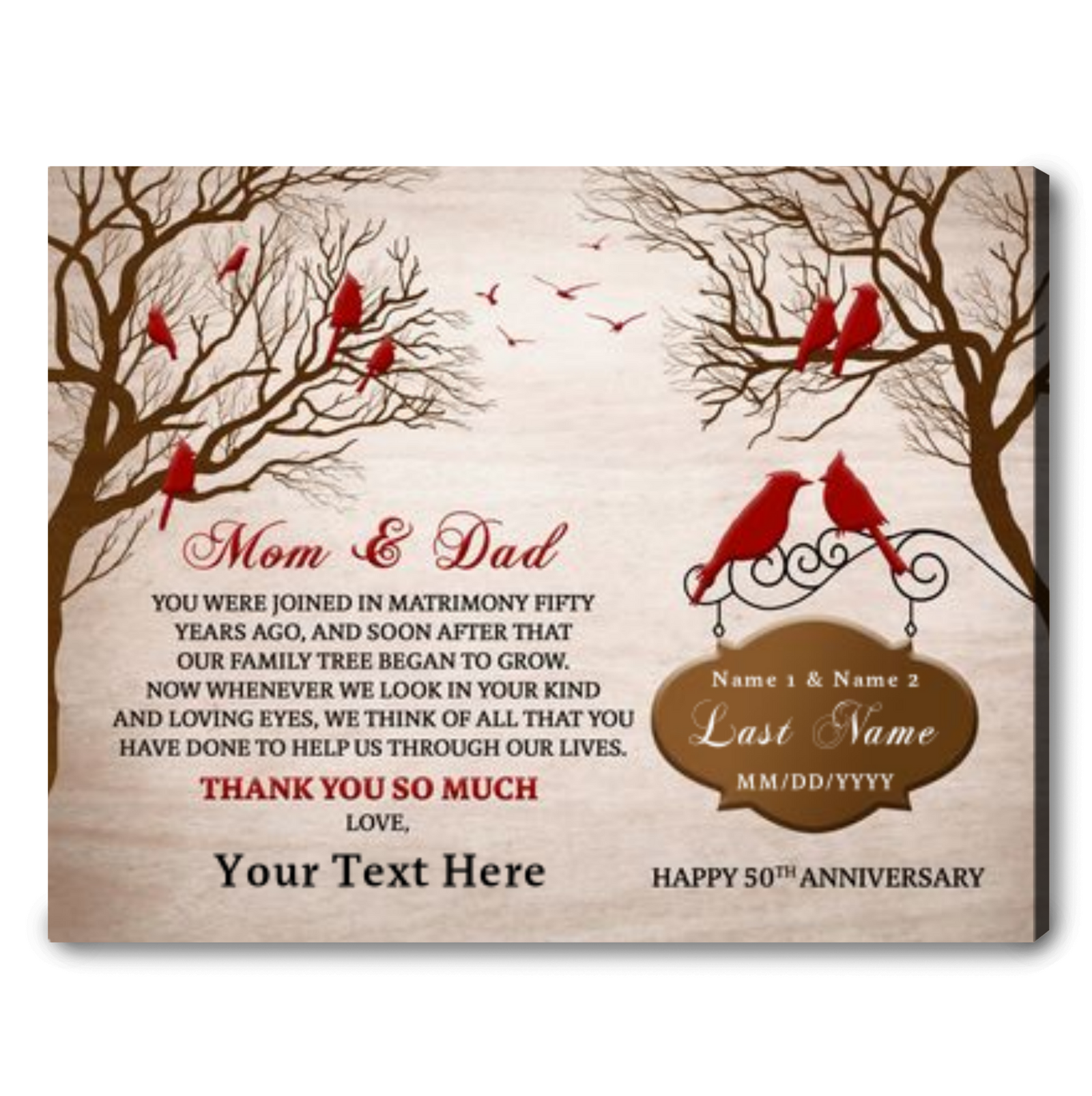 50th Wedding Anniversary For Parents 50th Golden Wedding Anniversary