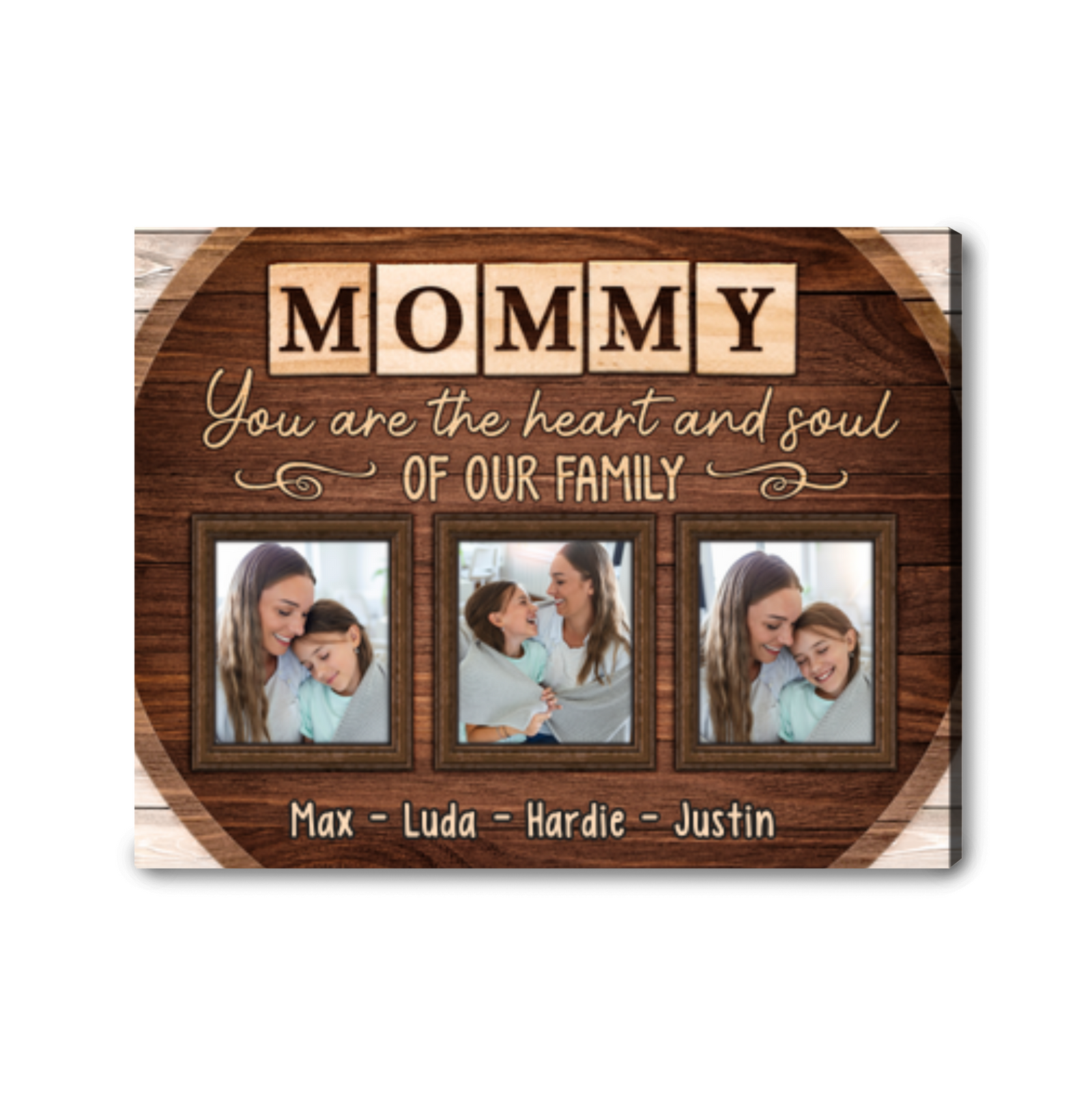 The Heart and Soul Gift For Mother's Day Personalized Photo Canvas