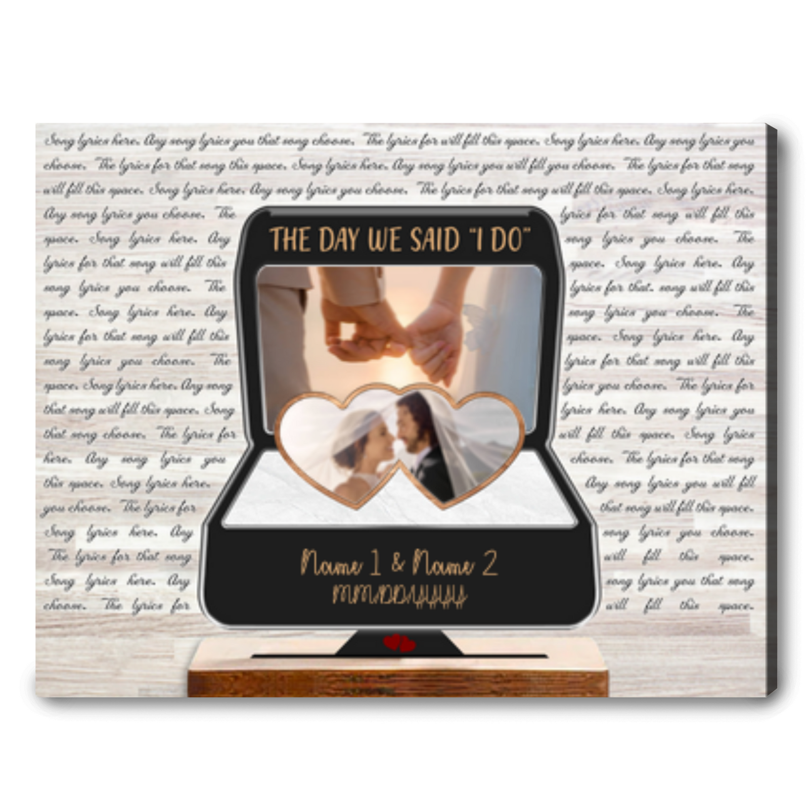 Custom Wedding Song Lyrics Wall Art Wedding Gift Idea For Him For Her