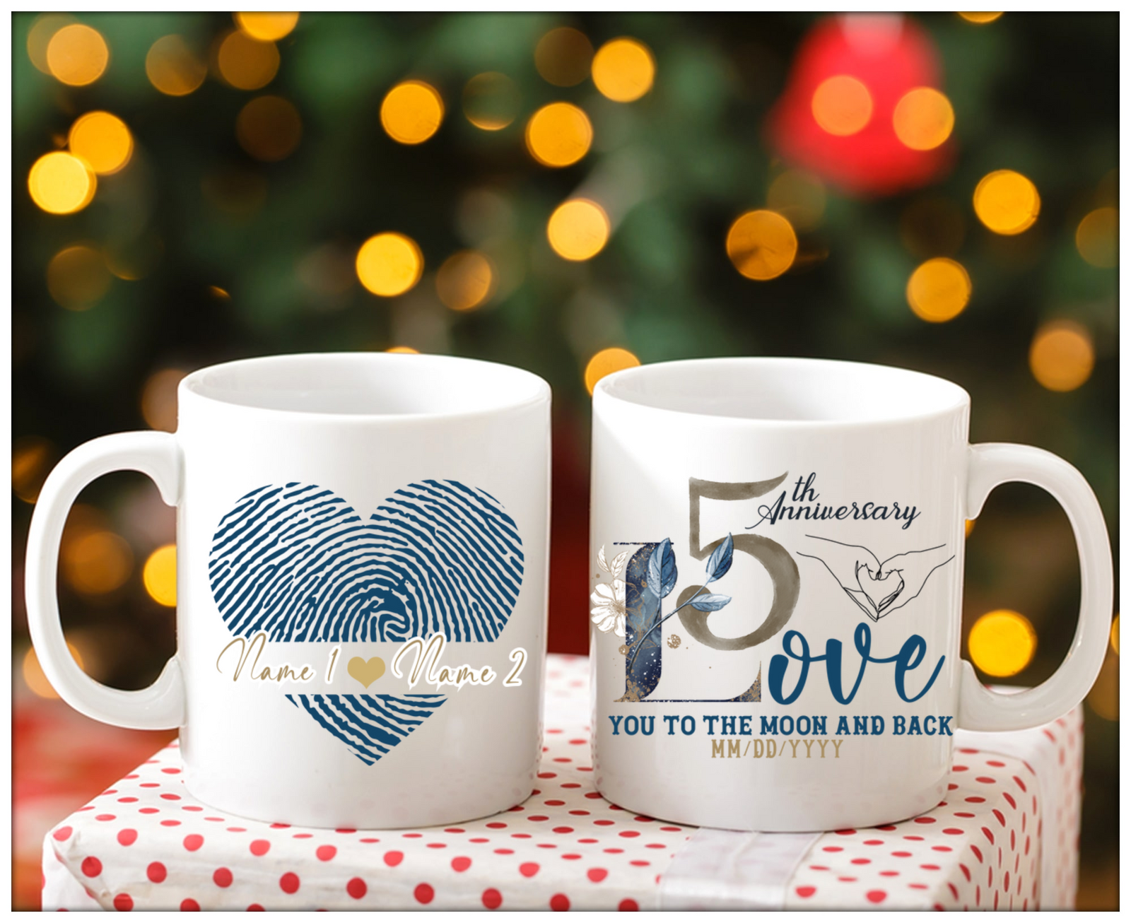 Personalized 5th Anniversary Gift For Couple Customized Mug Gift Idea 