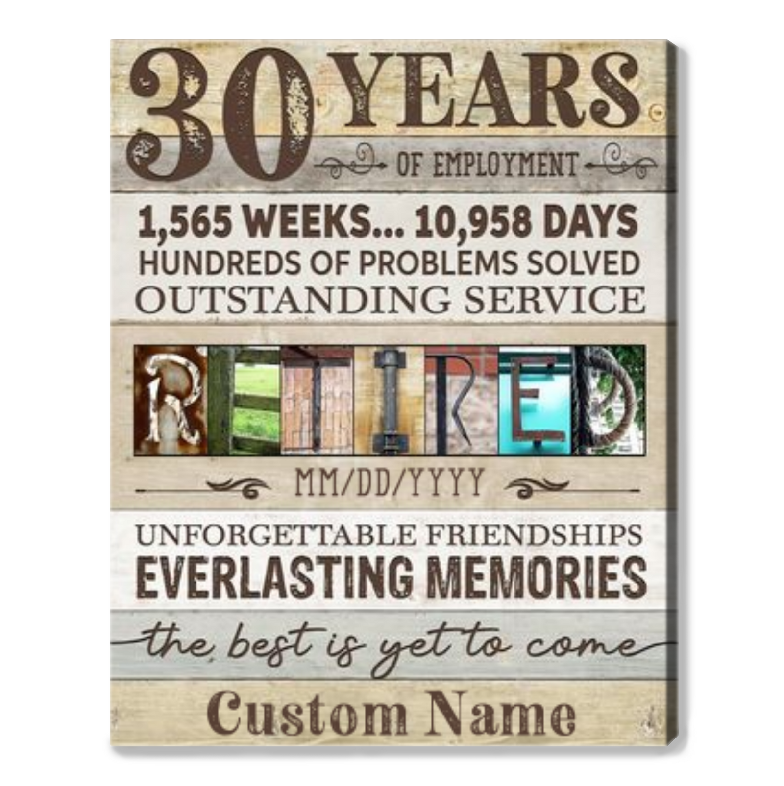 30 Years Work Anniversary Gift Personalized Retirement Gift