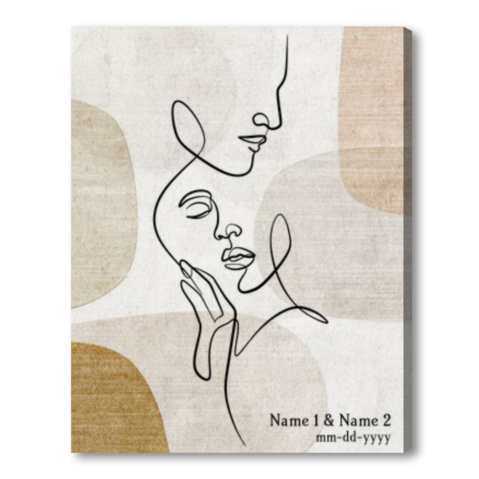 Sentimental Couple Art Personalized Canvas Gift for Valentine's Day, Wedding, Anniversary