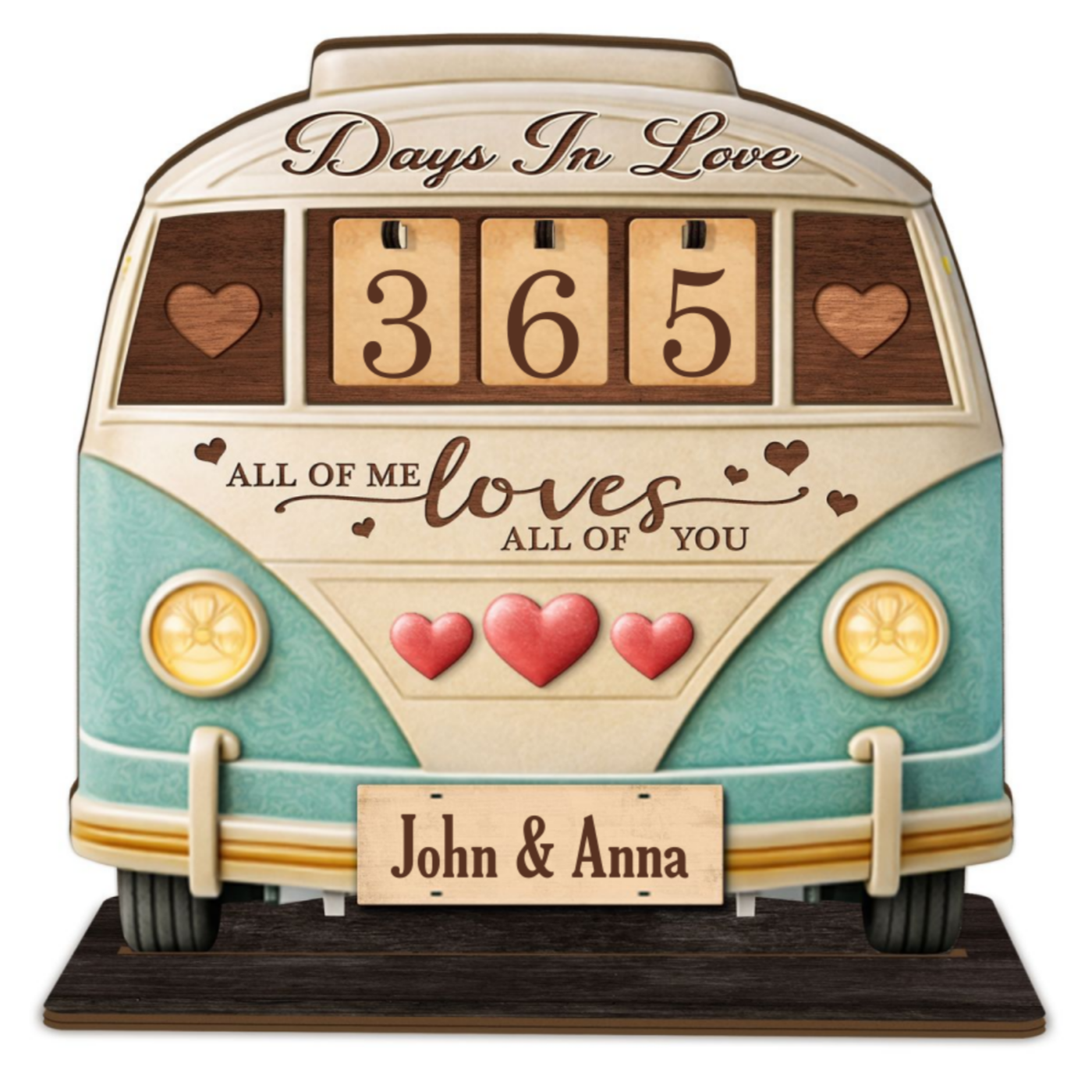 Days In Love – Personalized Wooden Love Day Tracker Sign For Couple