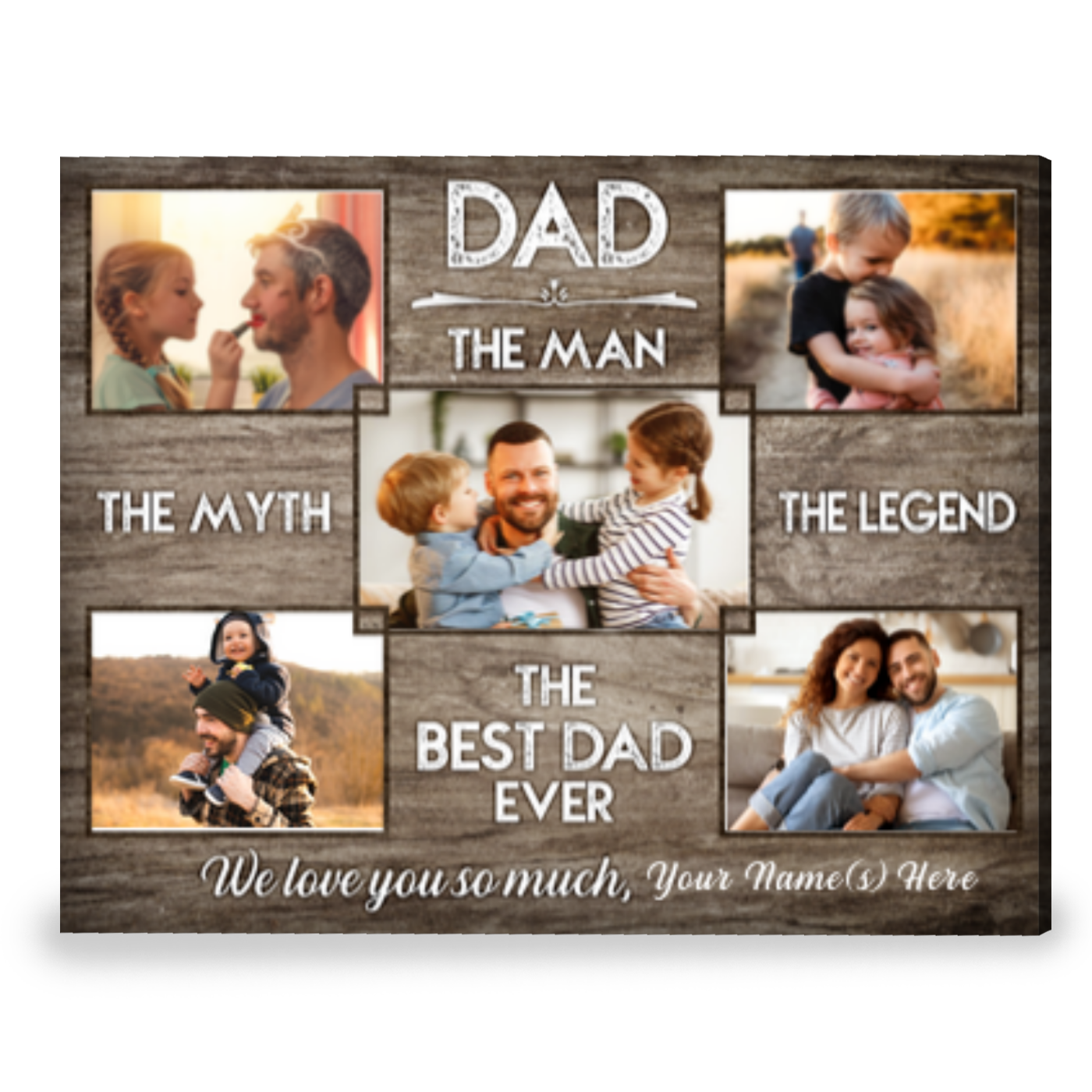 Best Dad Gift Father's Day Gift Unique Personalized Canvas Print