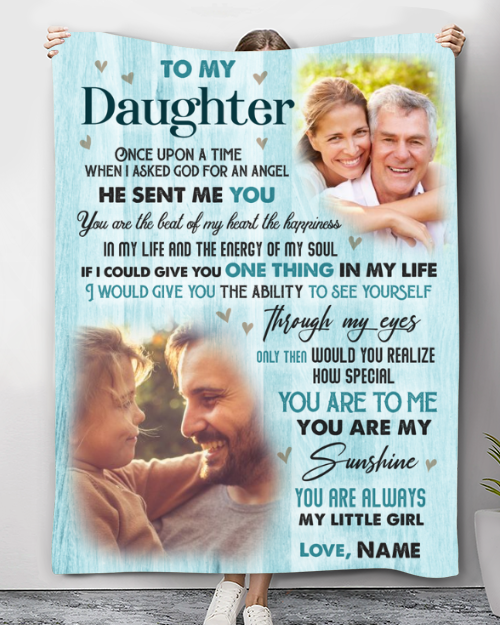 Christmas Gift For Daughter From Dad Personalized Blanket Gift For Daughter