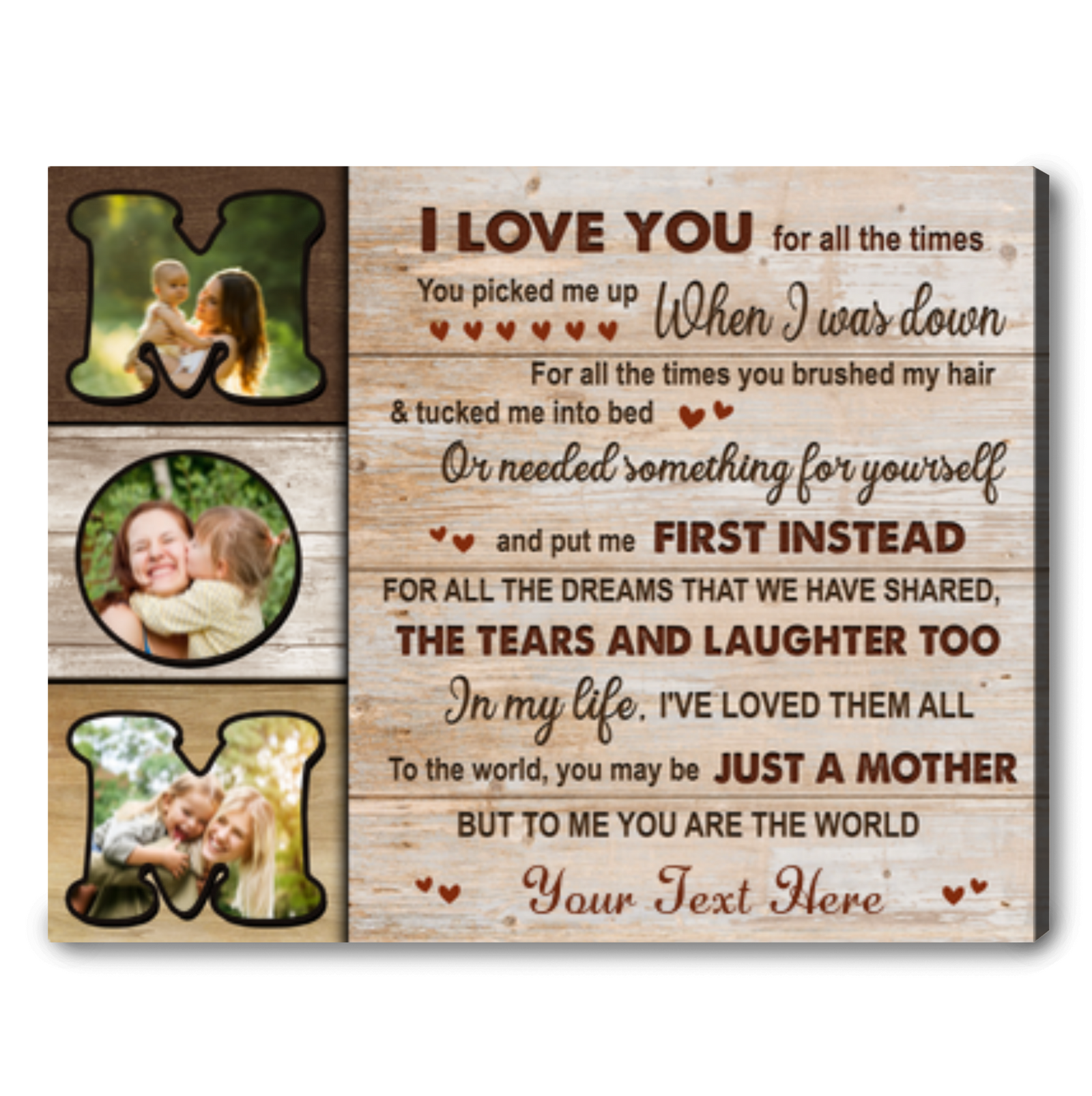 Custom Photo Collage Mom Canvas Print Sentimental Mother's Day Gift