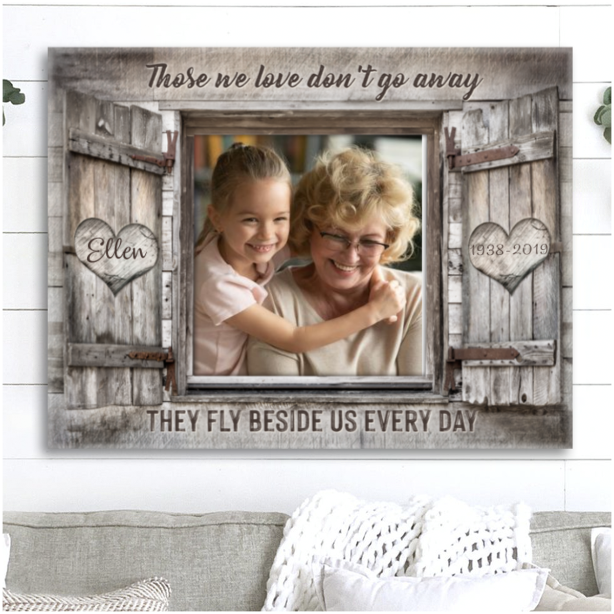 Memorial Photo Gifts, Personalized Sympathy Gifts, Faux Window Custom Canvas Prints Ohcanvas
