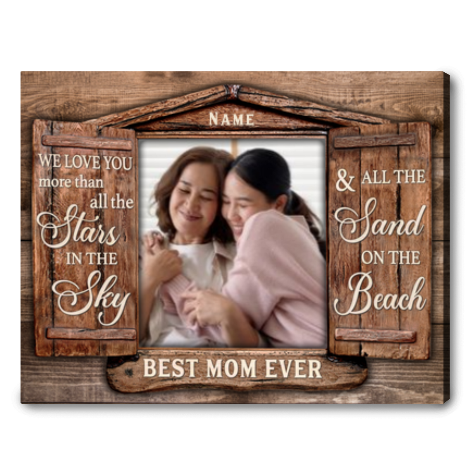 Personalized Mother's Day Gifts Wooden Window Shutters Canvas Print Ohcanvas