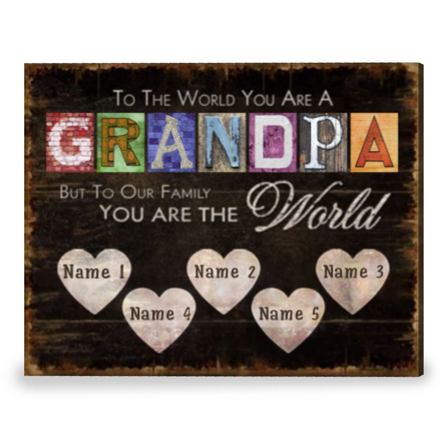 Thoughtful Personalized Gift For Grandpa Who Has Everything Canvas Art