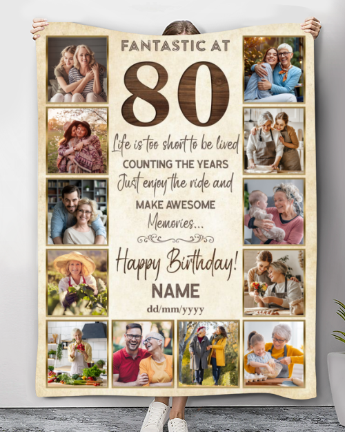80th Birthday Gift Unique For Woman Customized Blanket For 80th Birthday
