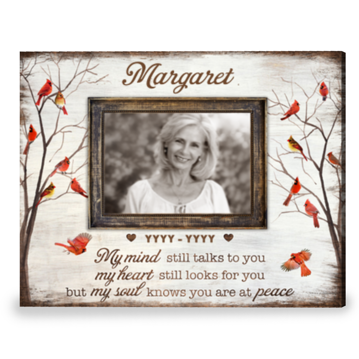 Memorial Keepsake Personalized Gift For Loss Of Loved One Cardinal Art