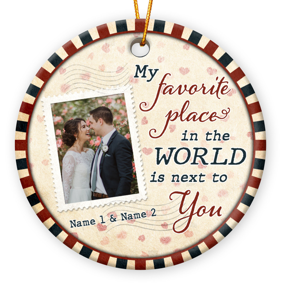Custom Couple Photo Christmas Ornaments Unique Anniversary Gift