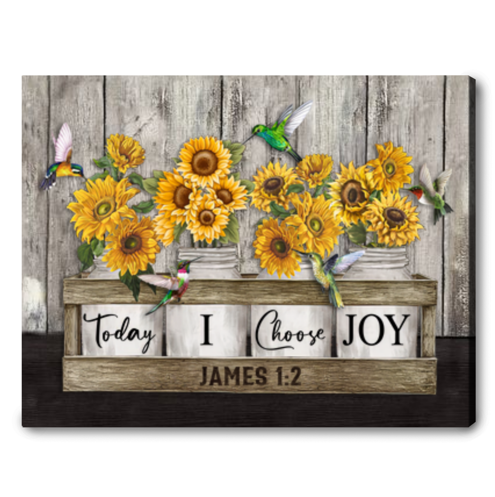 Inspirational Gift for Women Daily Reminder Sunflower Canvas Print