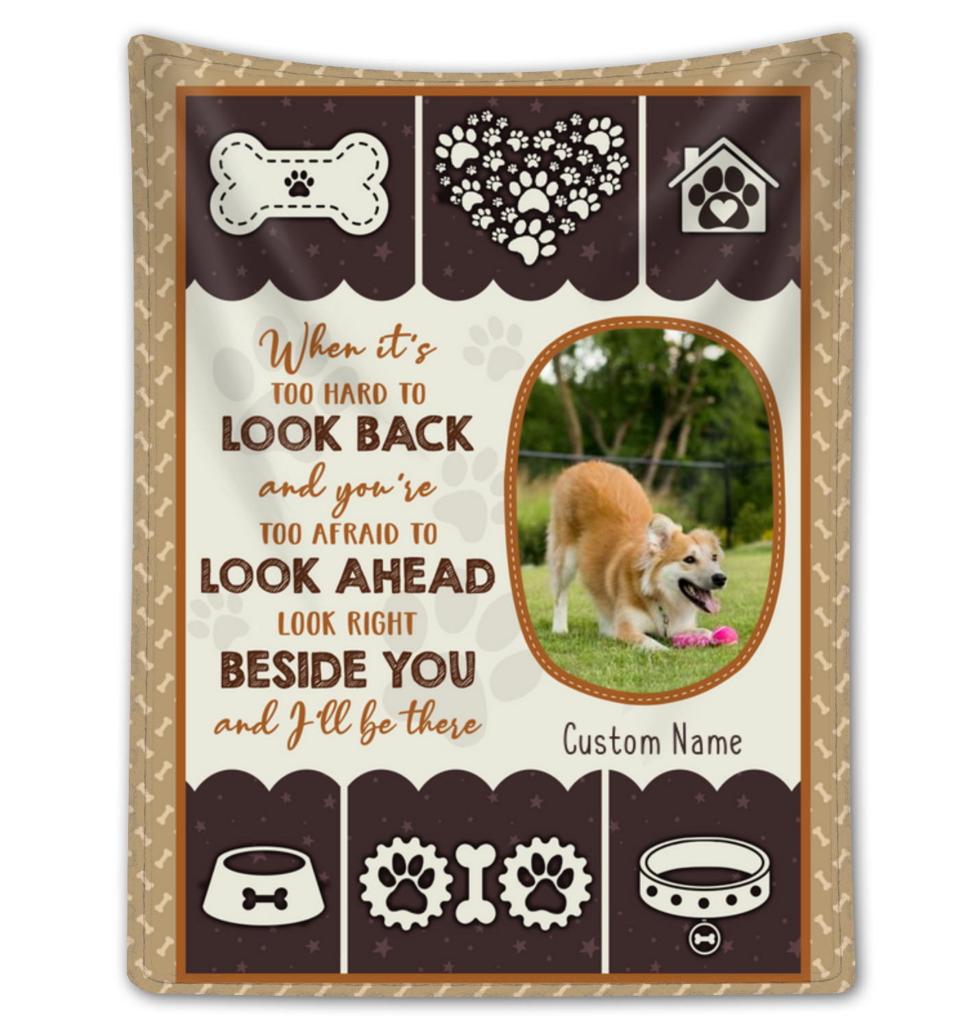 Personalized Dog Remembrance Gifts In Loving Memory Dog Fleece Blanket 