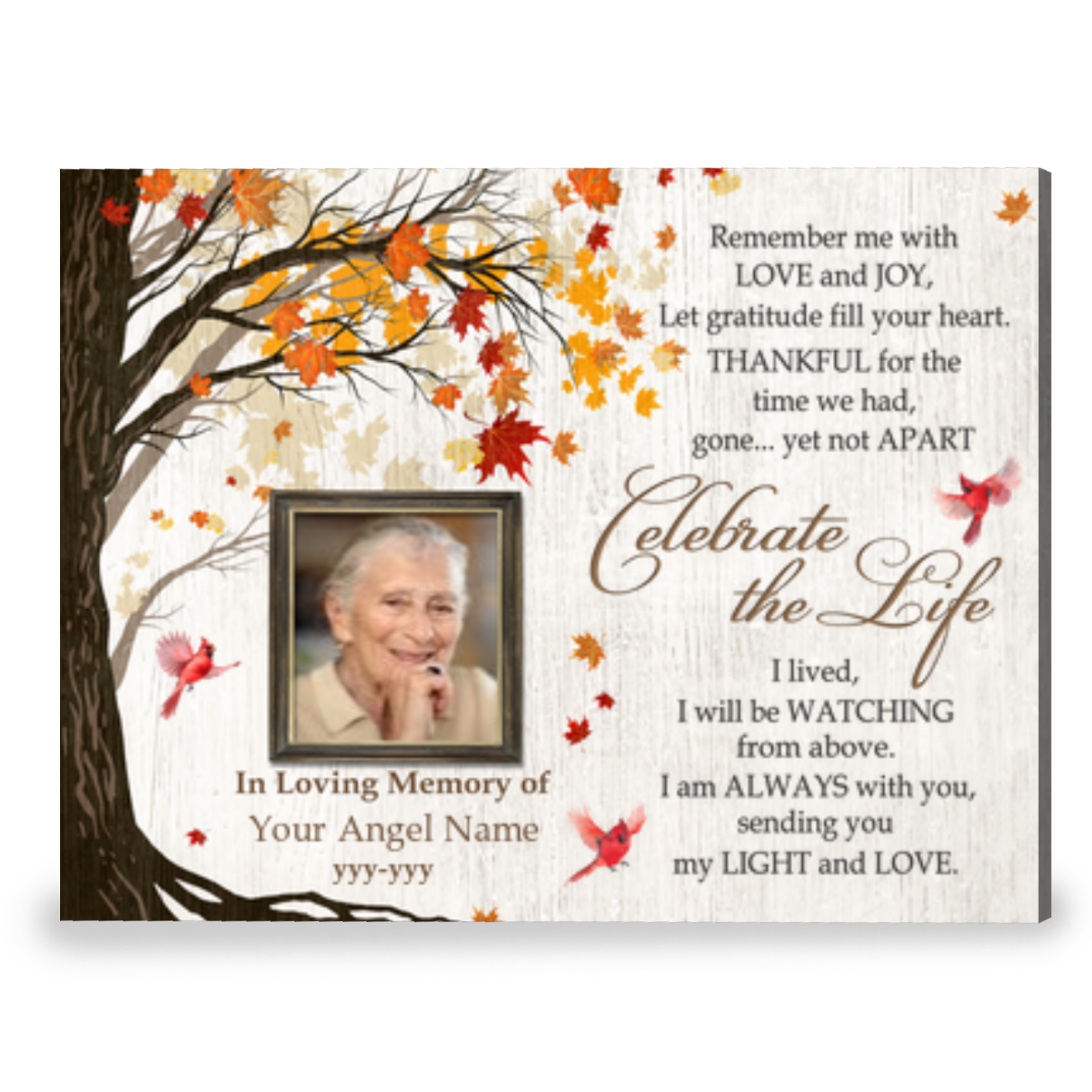 A Memorial Gift Personalized Sympathy Gift For Loss Canvas Print