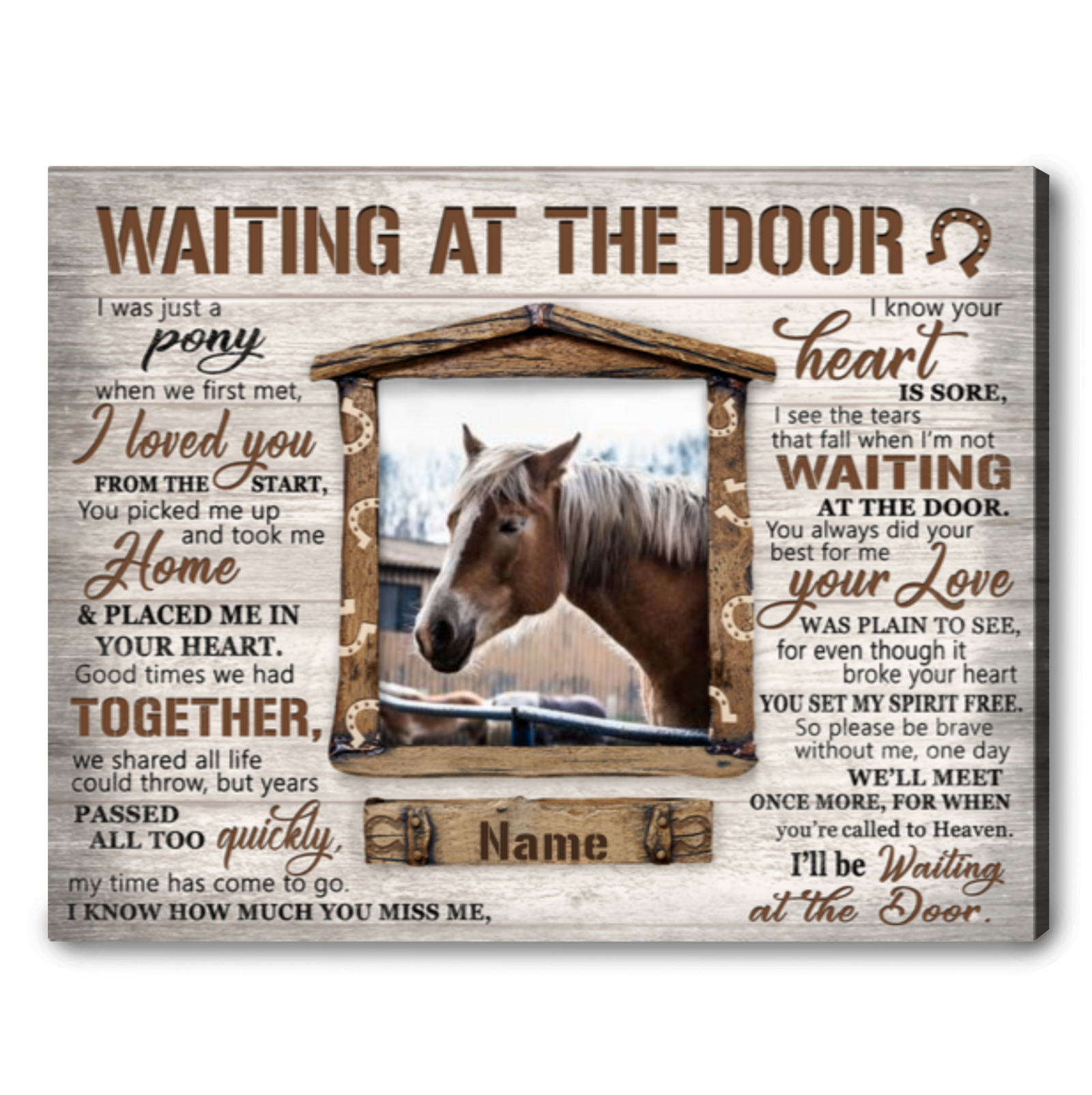 Unique Pet Memorial Gifts Sayings For Loss Of Pet Horse Lover Gifts Ohcanvas