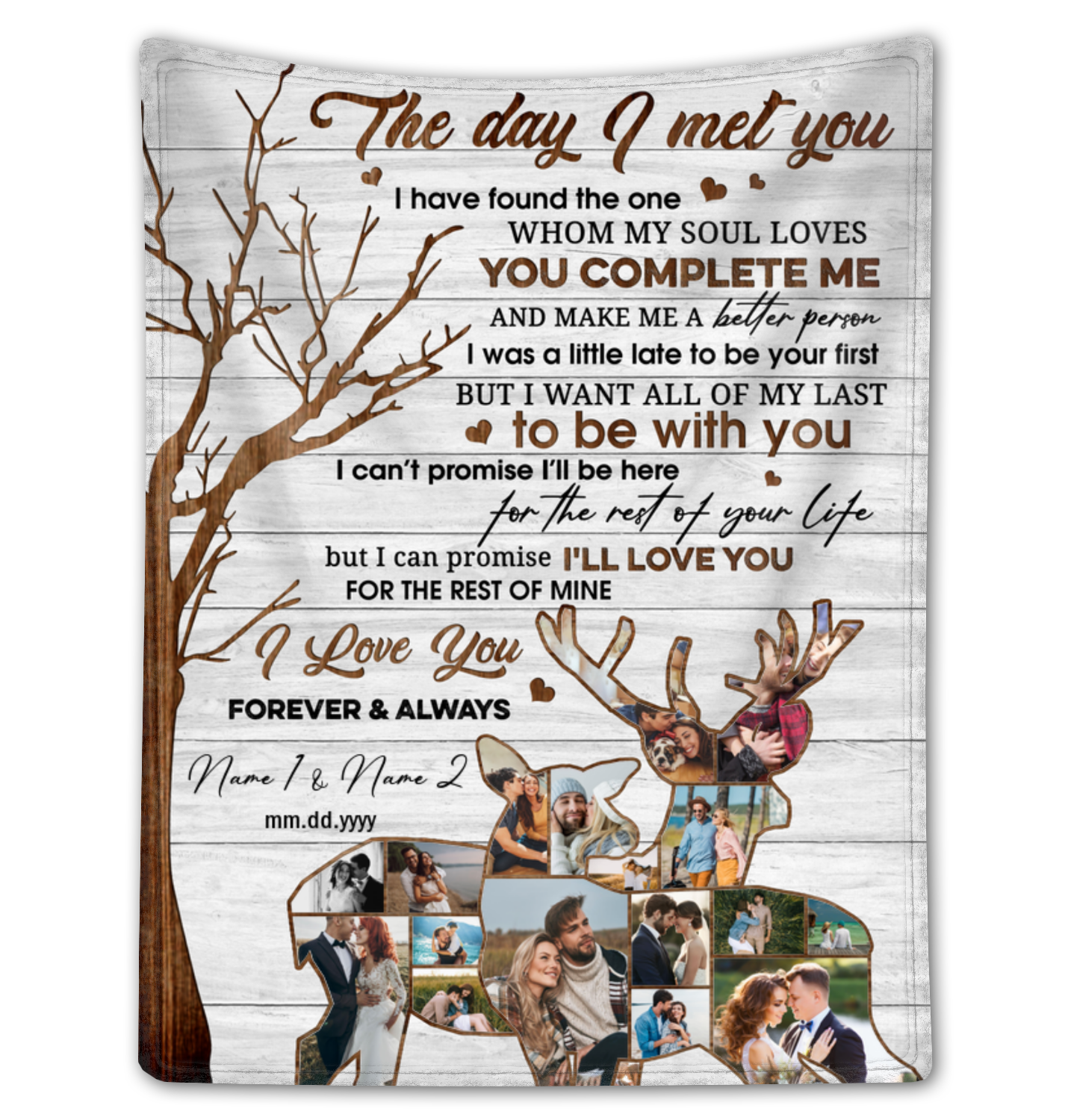 Custom Anniversary Blanket For Her The Day I Met You Blanket Gift