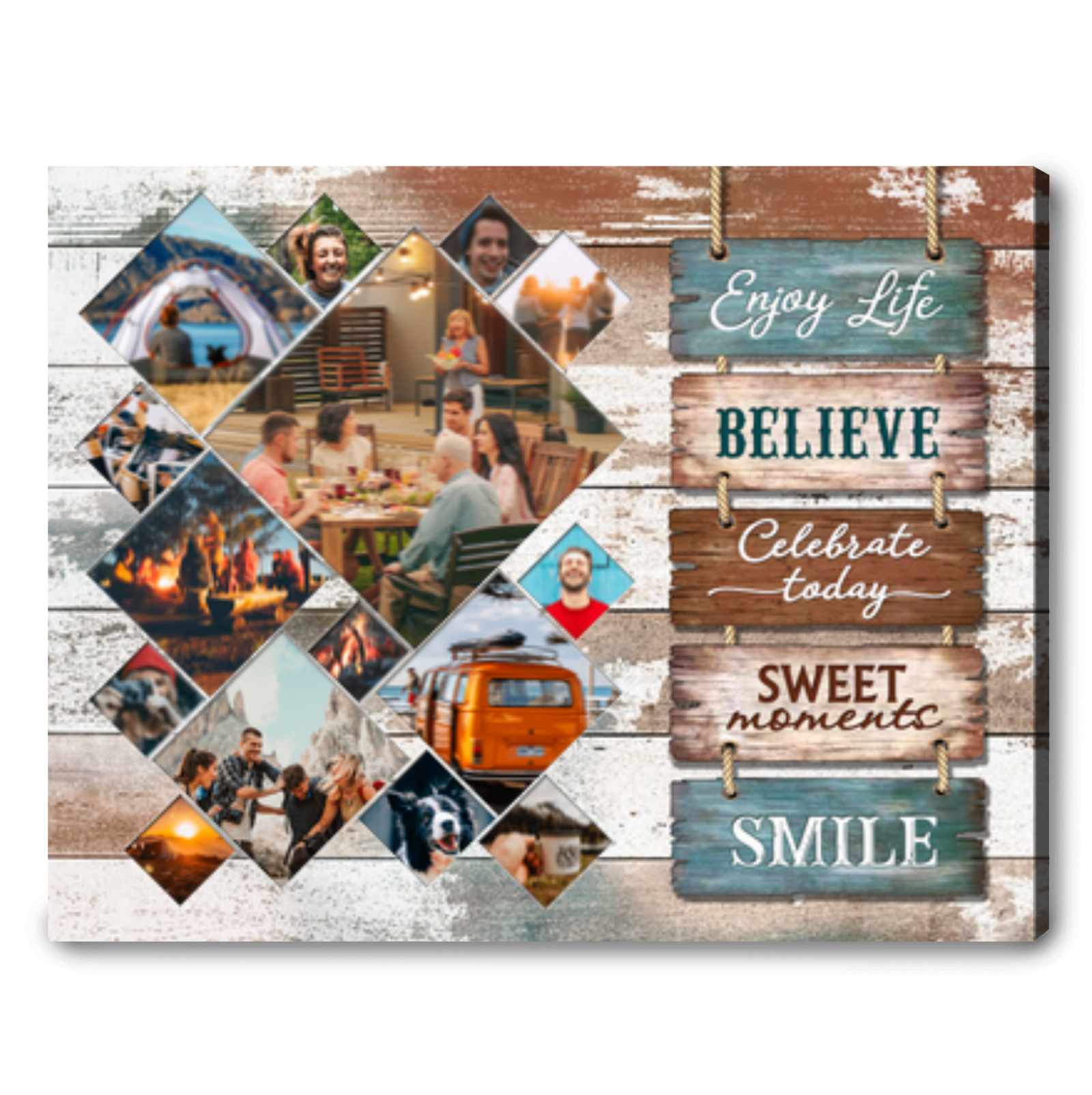 Unique Living Room Decor Ideas Motivational Christmas Gifts Personalized Photo Collage Canvas 