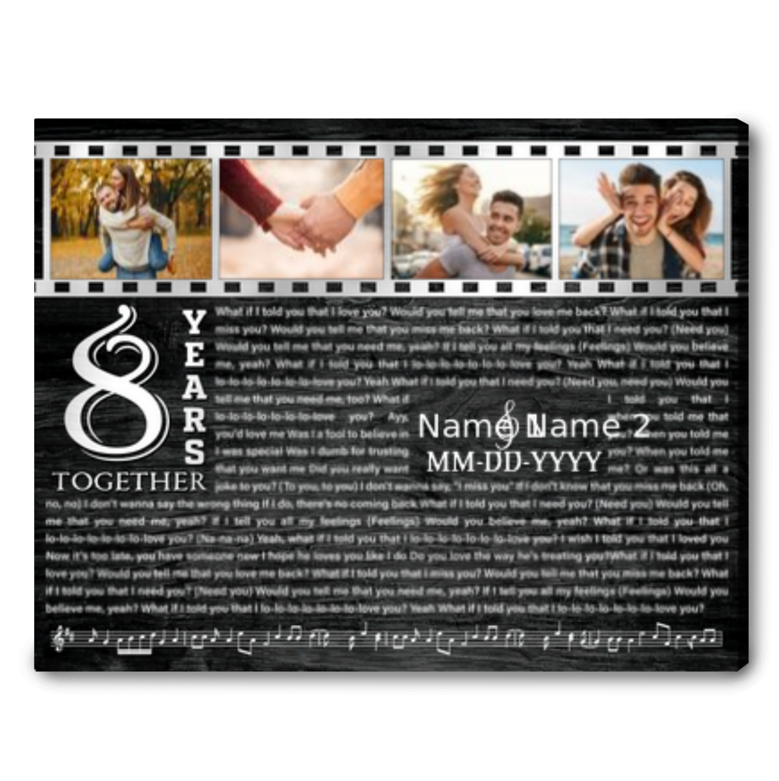 Personalized 8th Anniversary Gift For Him Wedding Anniversary Gift For Her Ideas