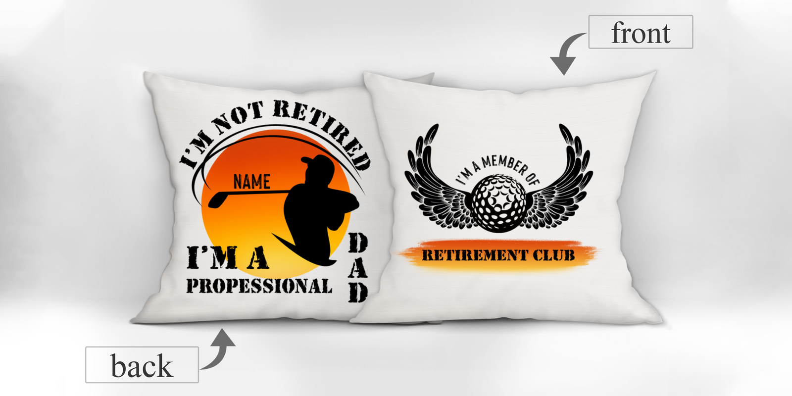 Personalized Retirement Gift For Dad Customized Name Pillow For Men Ideas