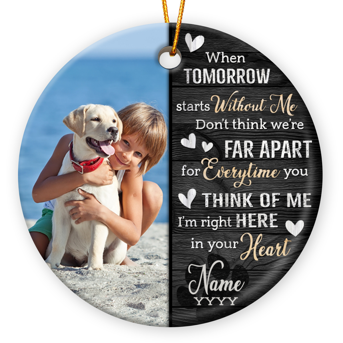 Sympathy Gift For Dog Owners Custom Memory Loss Of Pet Ornament