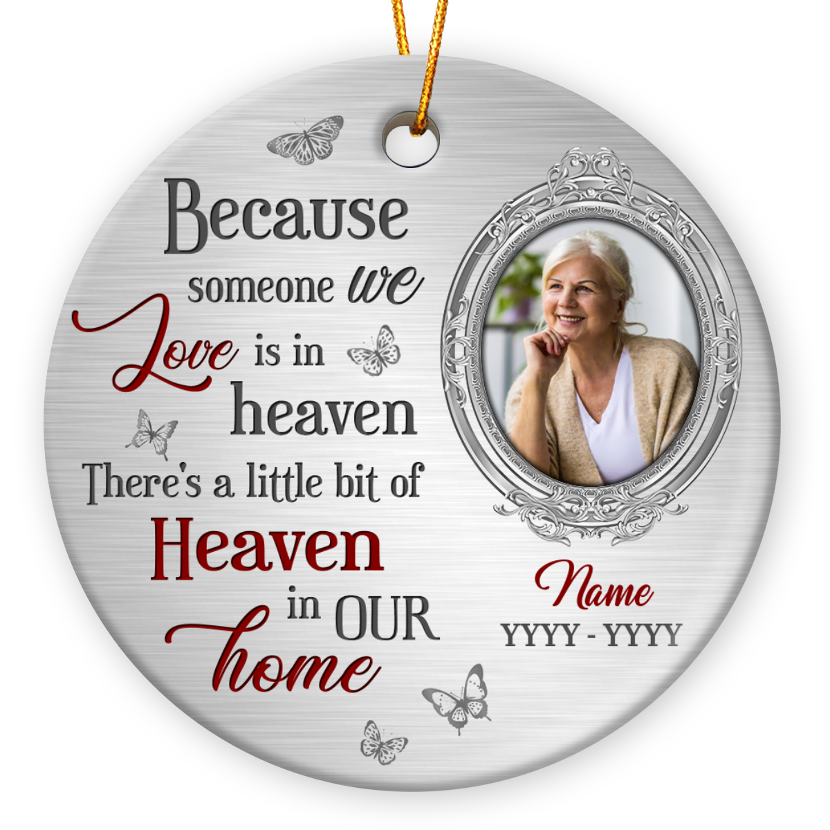 Personalized Memorial Christmas Ornament Unique Remembrance Gift