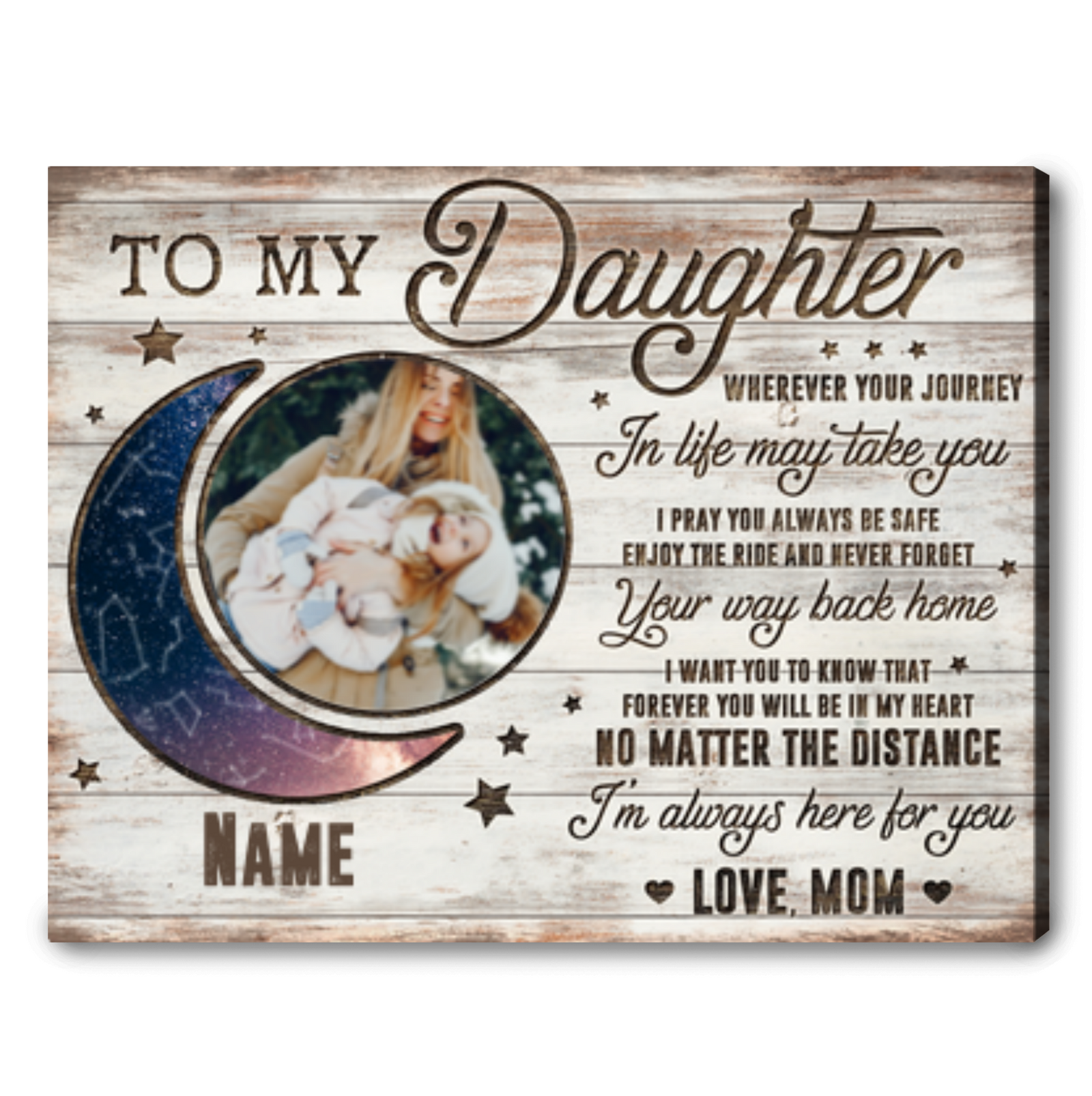 Special Daughter Gift From Mother Personalized Gift For Daughter Wall Art