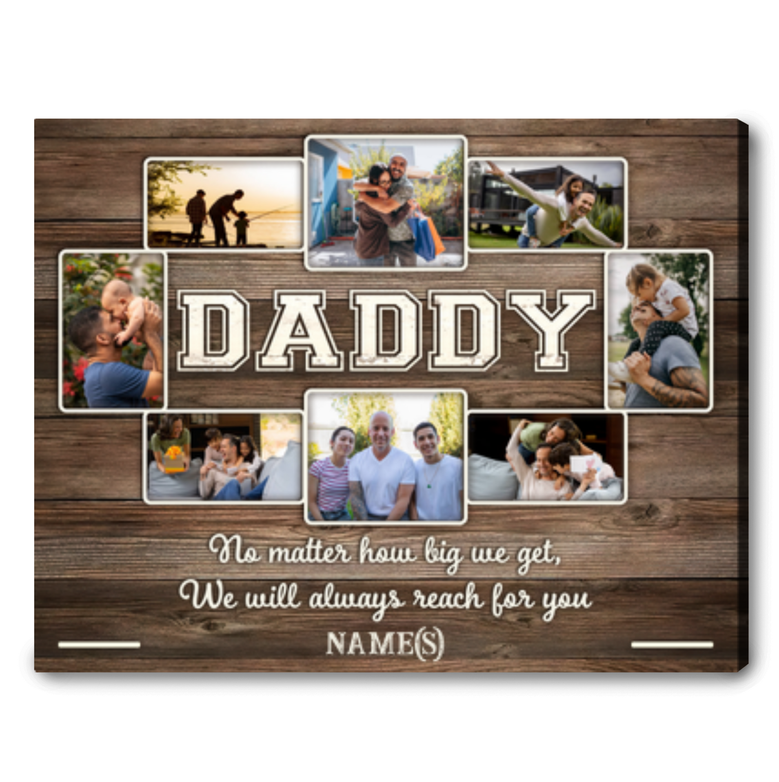 Sentimental Father's Day Gift Custom Photo Collage Canvas Gift For Dad