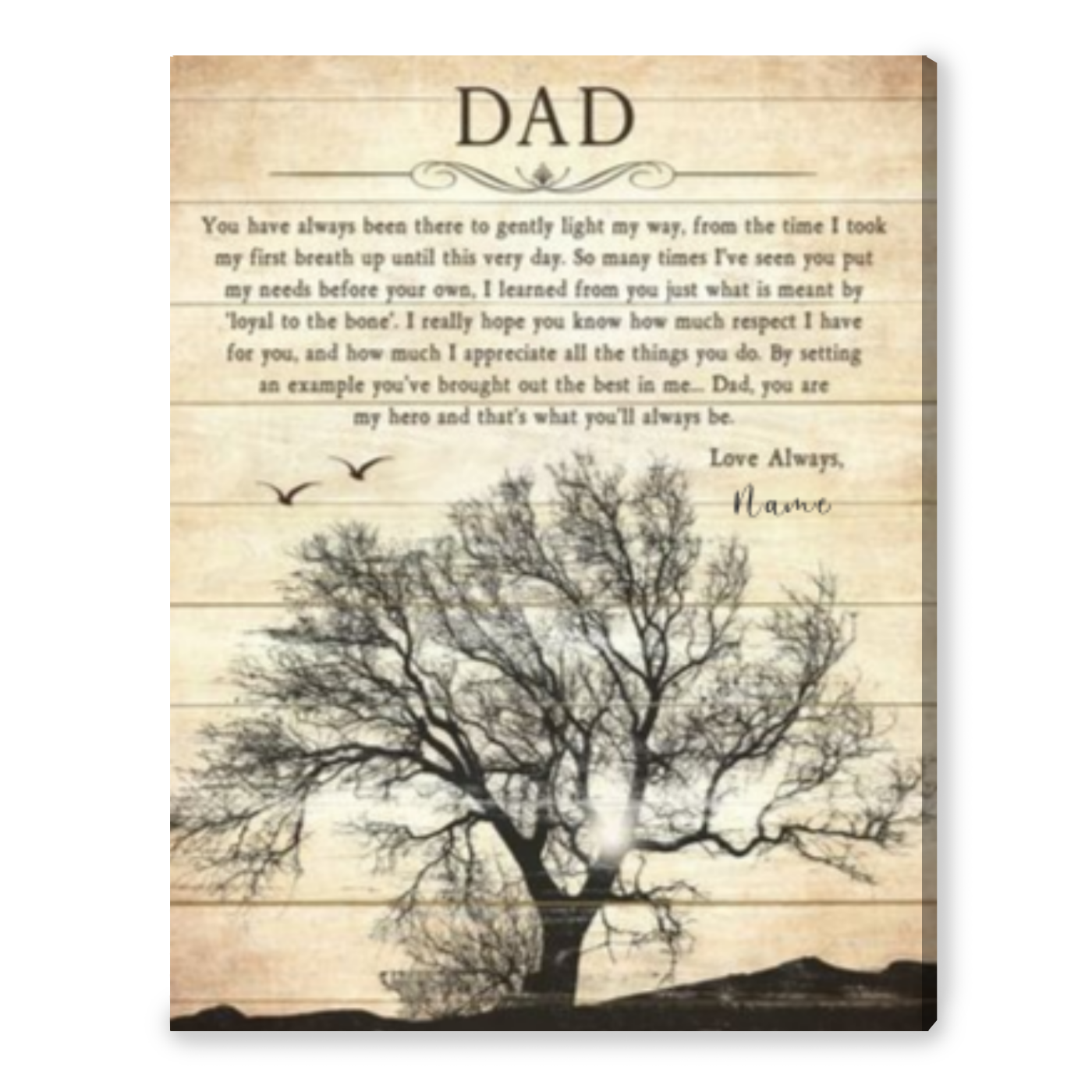 A Good Dad Gift With Meaningful Message Personalized Canvas Print