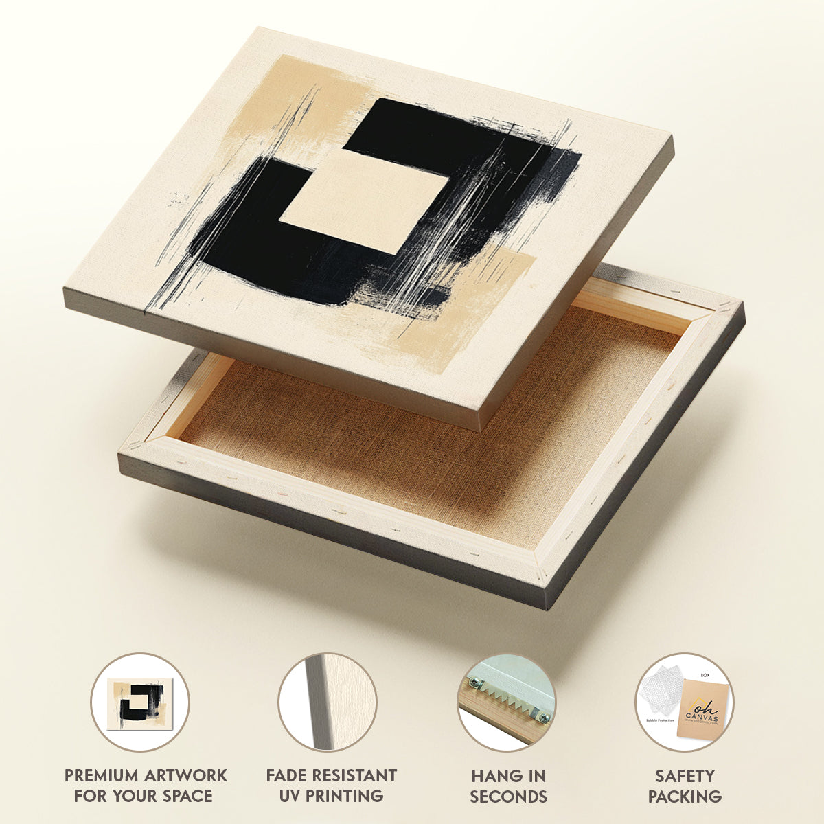 Geometric Art Style Greyhound Canvas